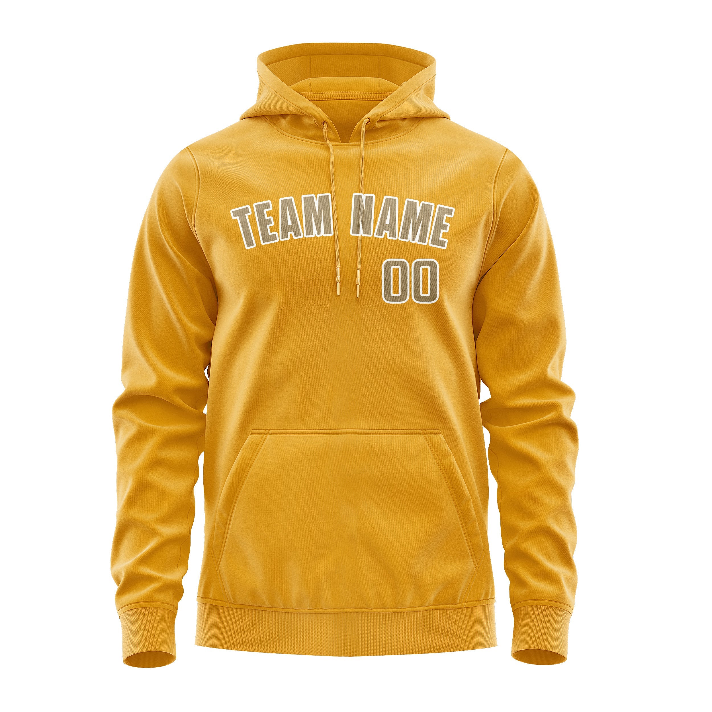 Custom Yellow Light Khaki Hoodie