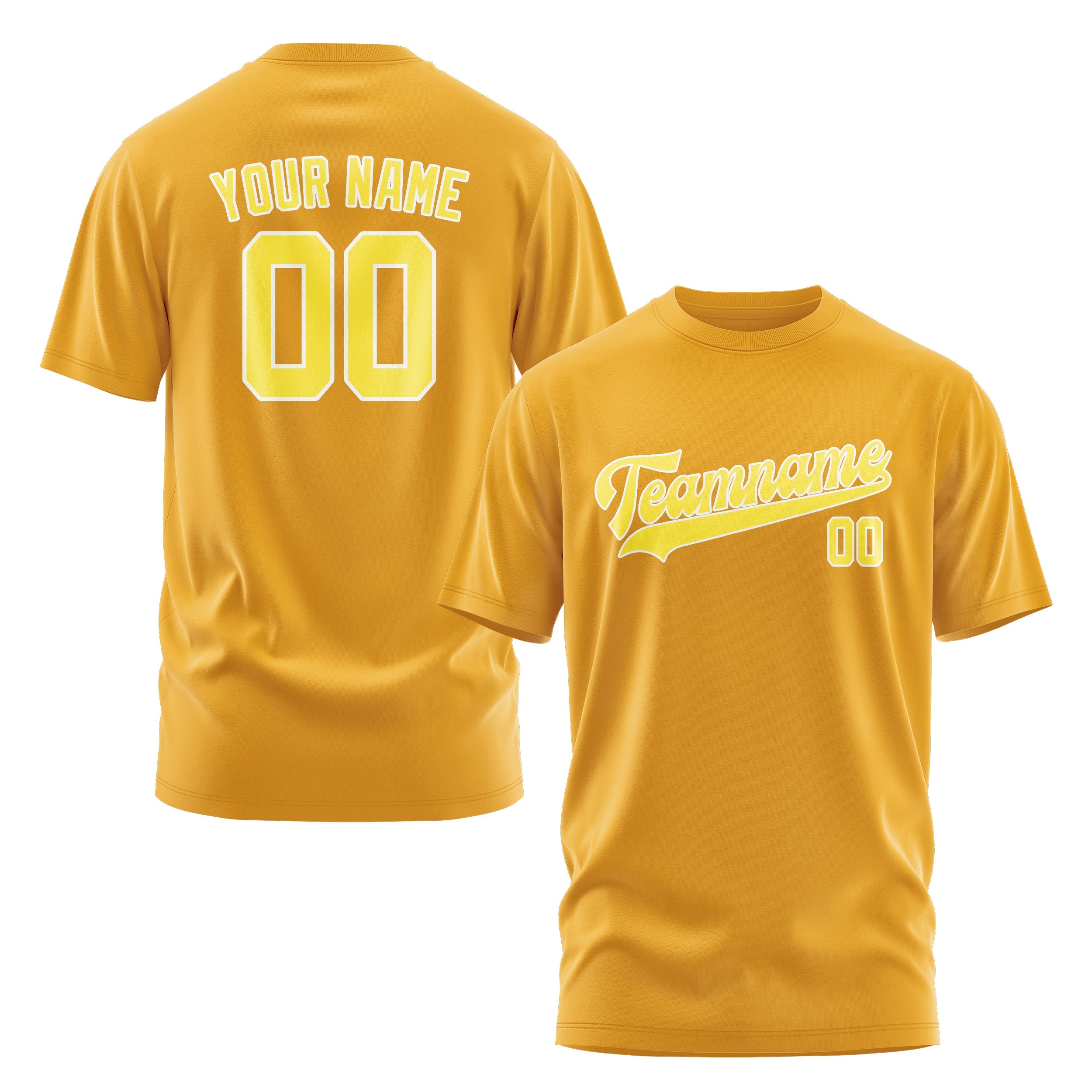 Custom Yellow Light Yellow T-Shirt
