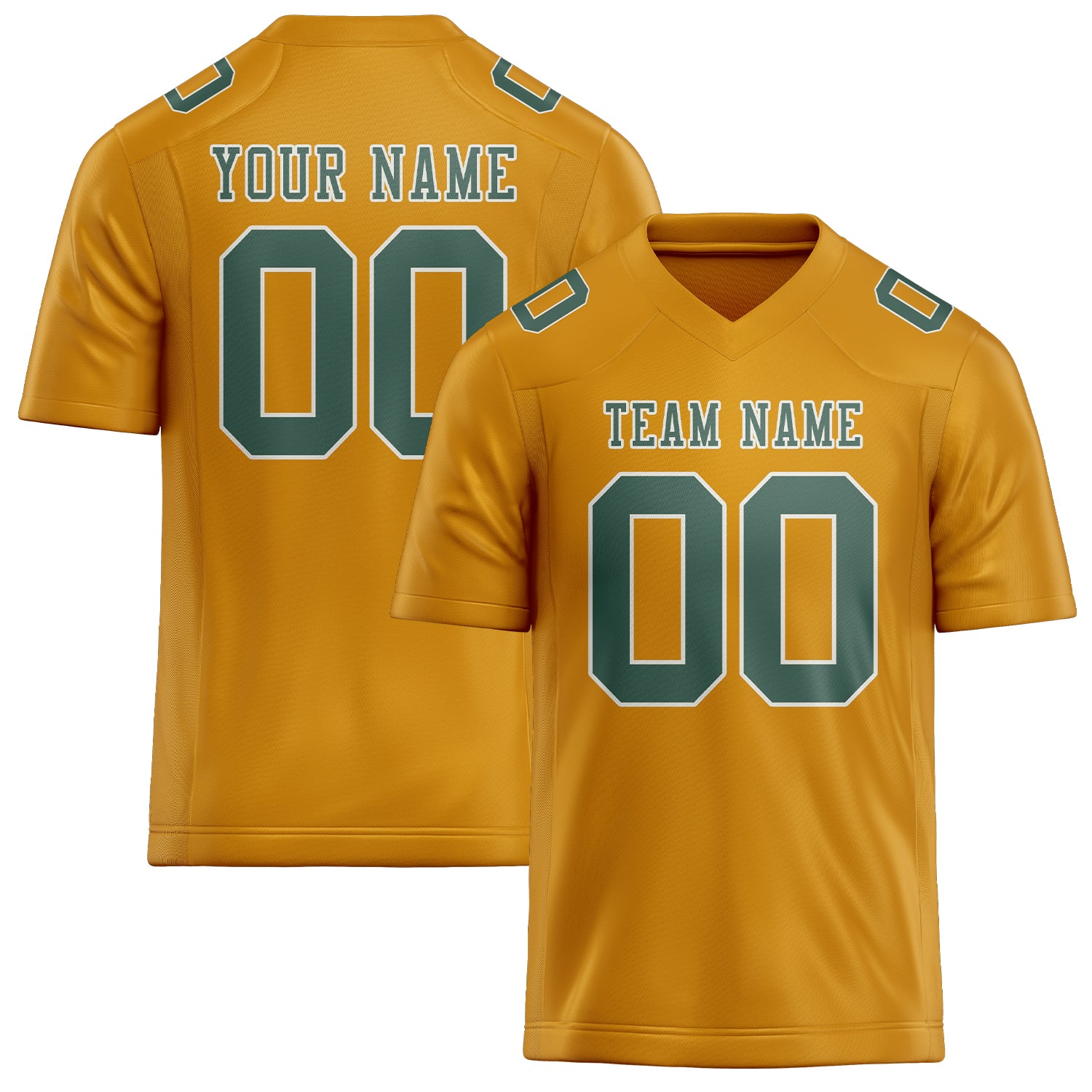 Custom Yellow Blue Green Football Jersey