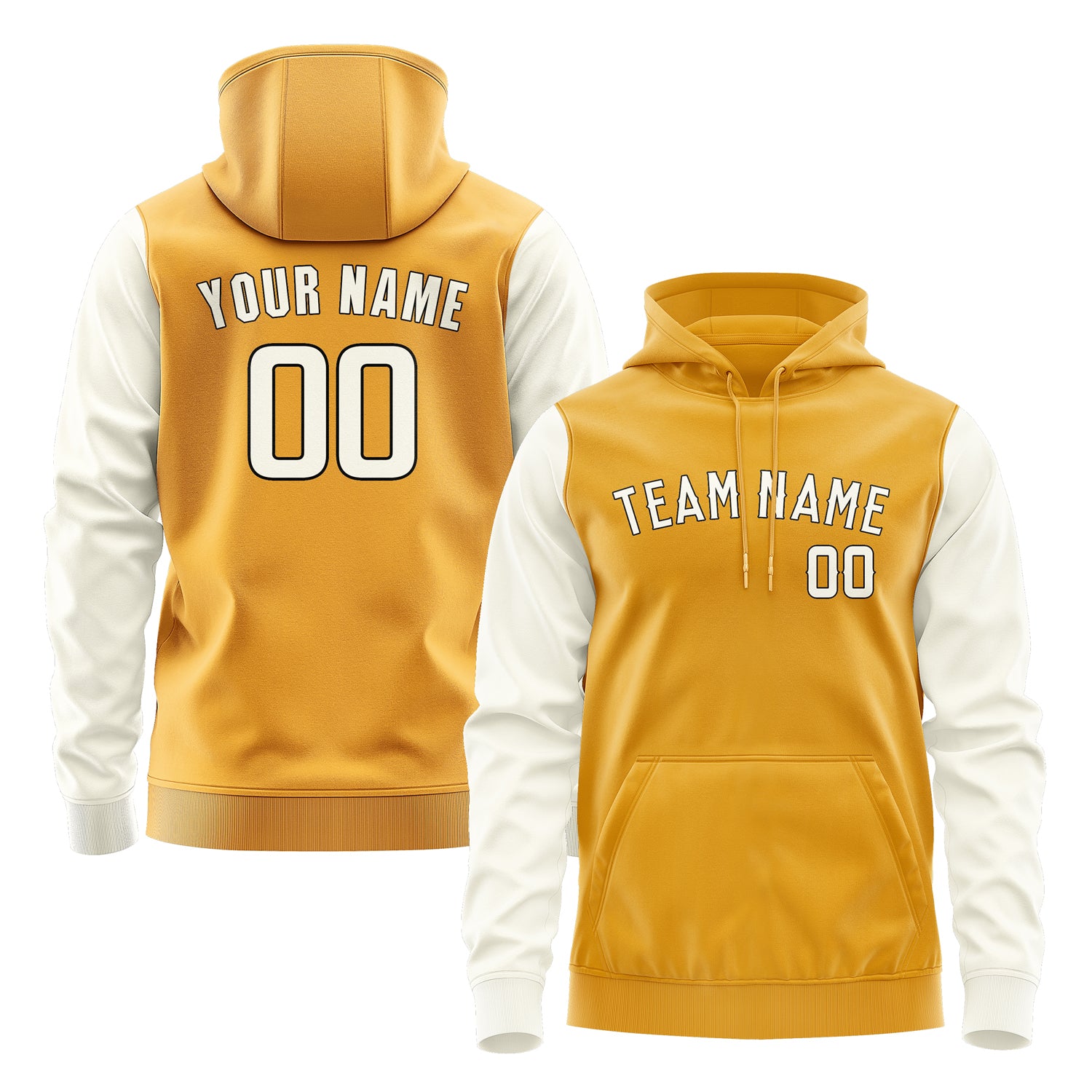 Custom Yellow Cream Hoodie 1919030319B31703