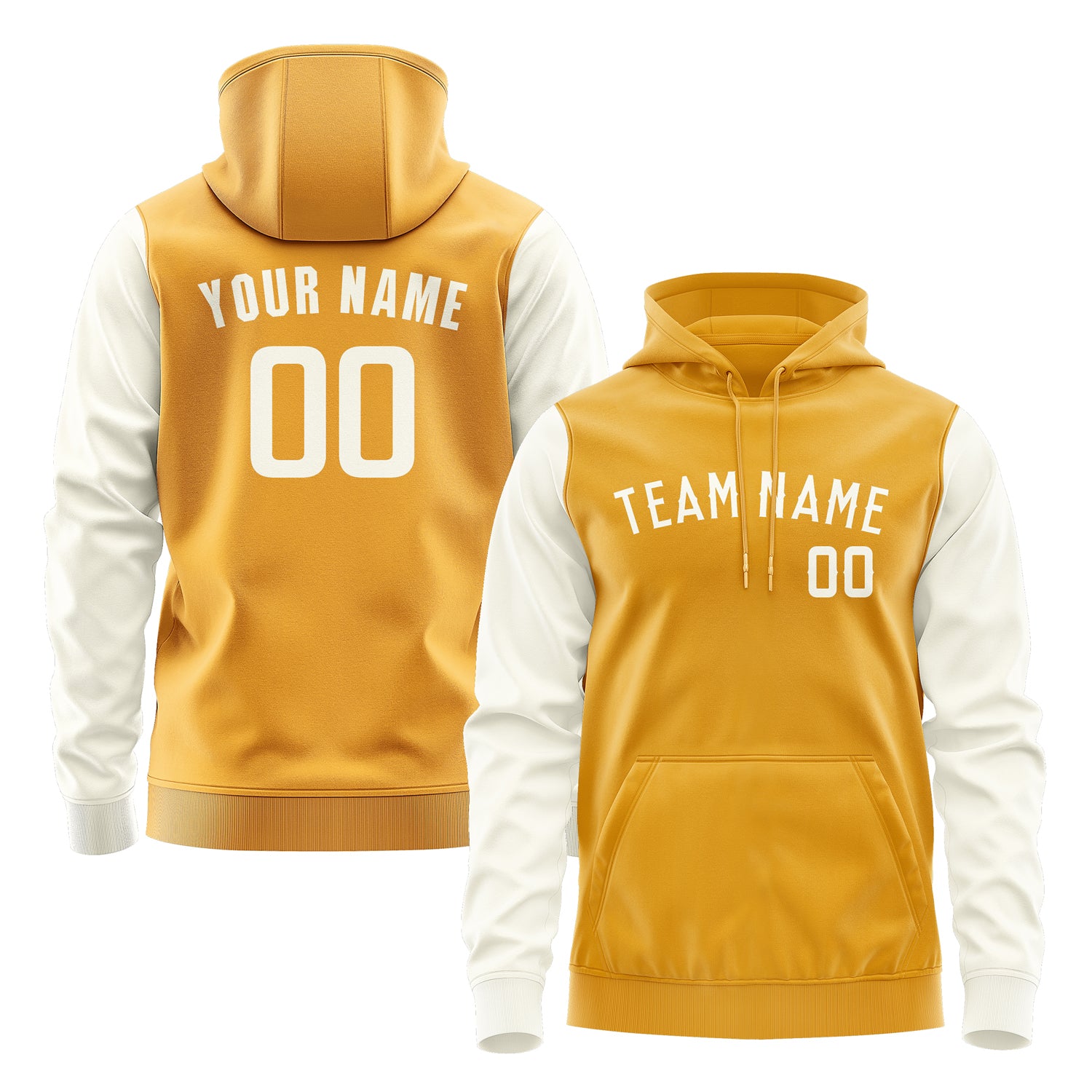 Custom Yellow Cream Hoodie 1919030319B31803