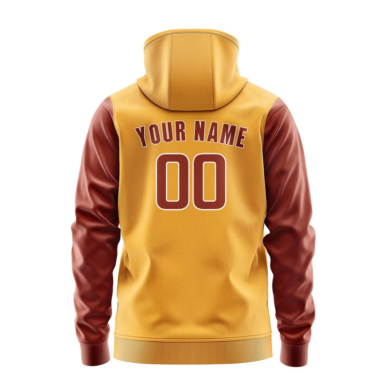 Custom Yellow Coral Red Hoodie 1919161619B31816