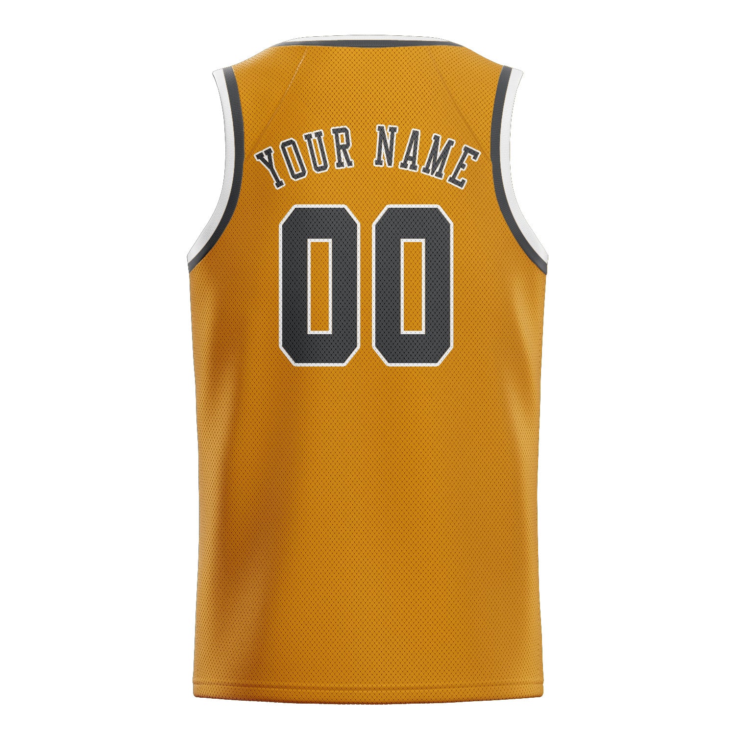 Custom Yellow Dark Grey Basketball Jersey