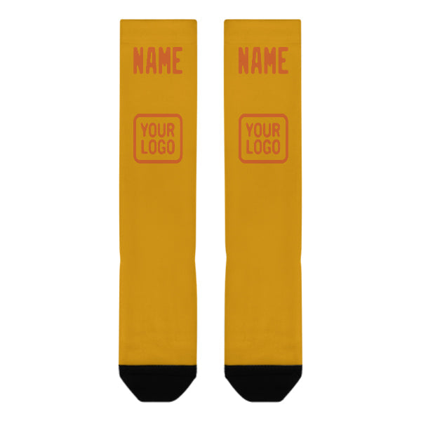 Custom Yellow Orange Knee-High Sock