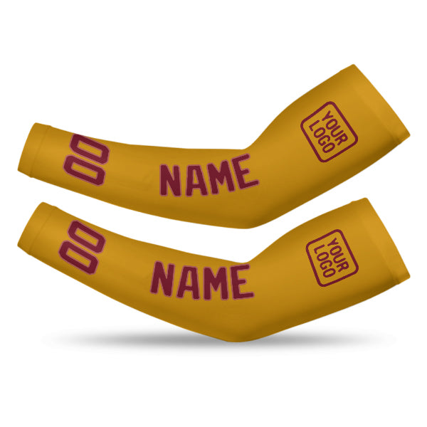 Custom Yellow Crimson Red Arm Sleeve