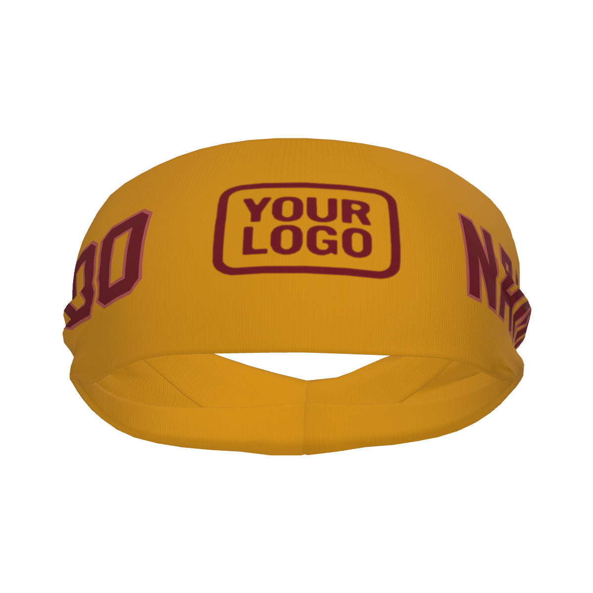 Custom Yellow Crimson Red Sports headband