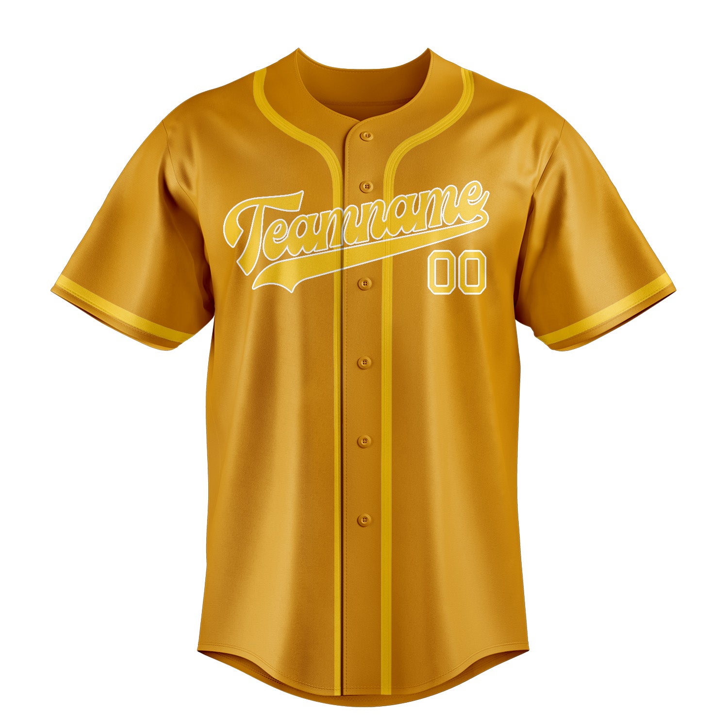 Custom Yellow Gold Baseball Jersey