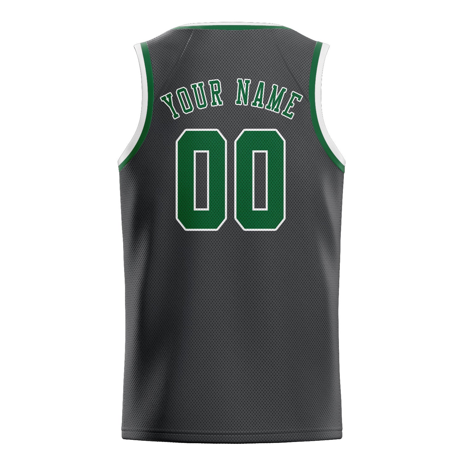 Custom Dark Grey Green Basketball Jersey