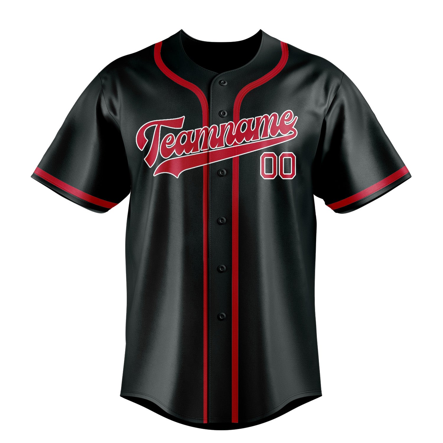Custom Dark Grey Red Baseball Jersey
