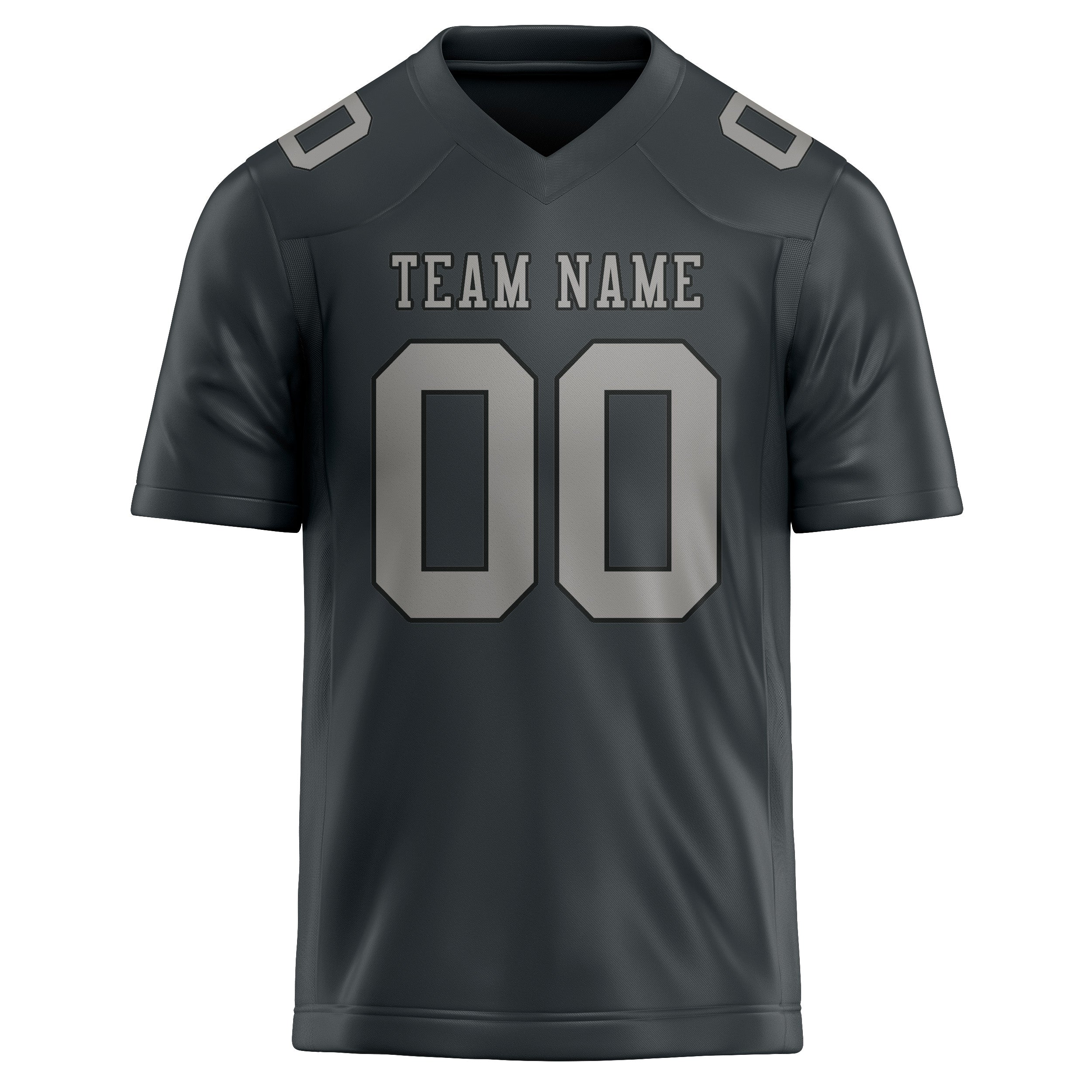Custom Dark Grey Gray Football Jersey