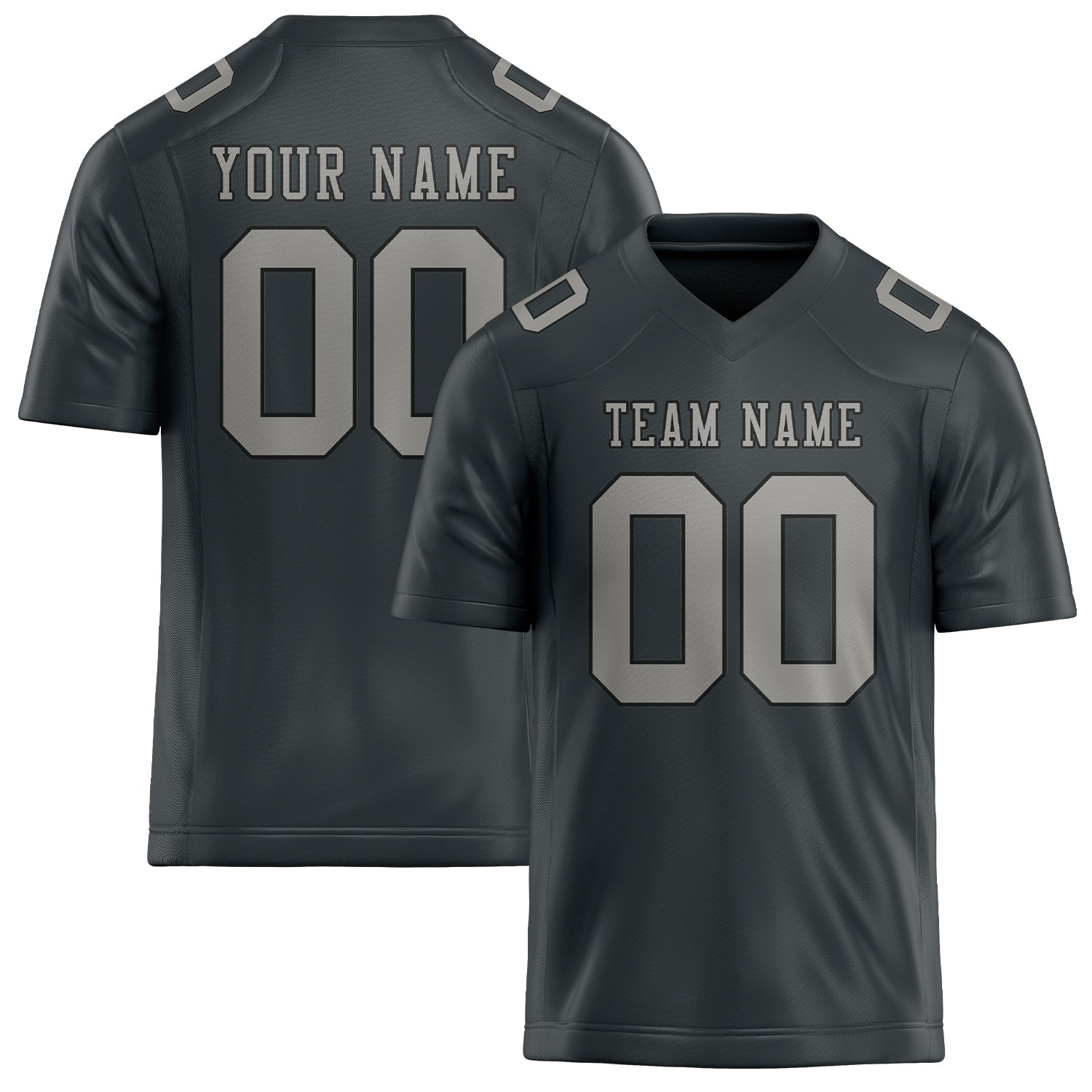 Custom Dark Grey Gray Football Jersey
