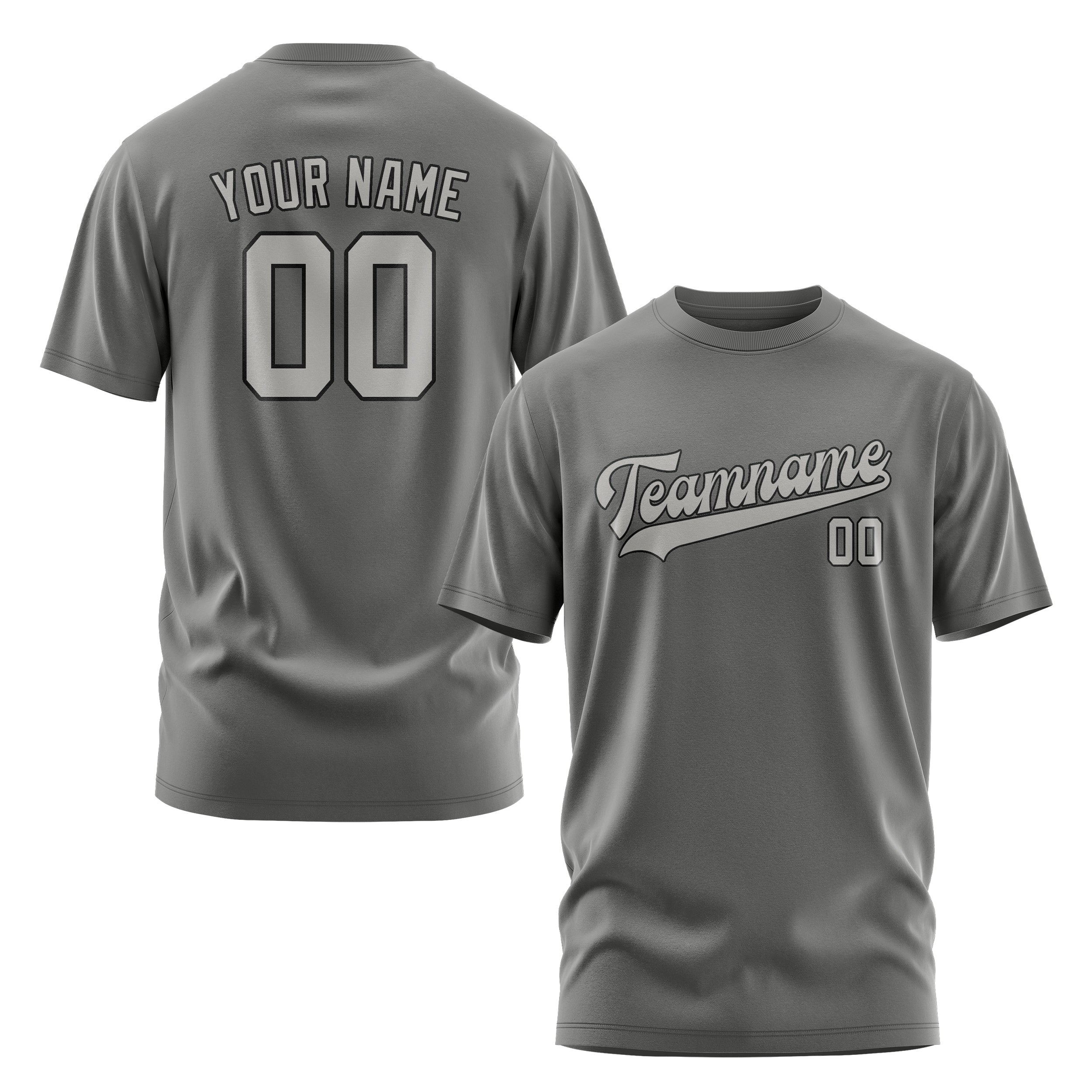 Custom Dark Grey Gray T-Shirt
