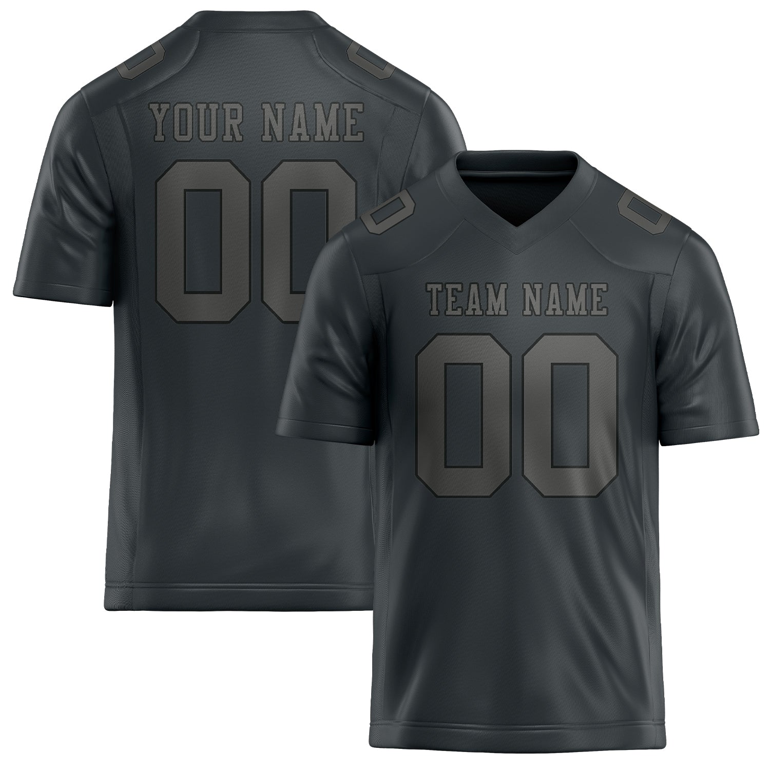 Custom Dark Grey Dark Grey Football Jersey