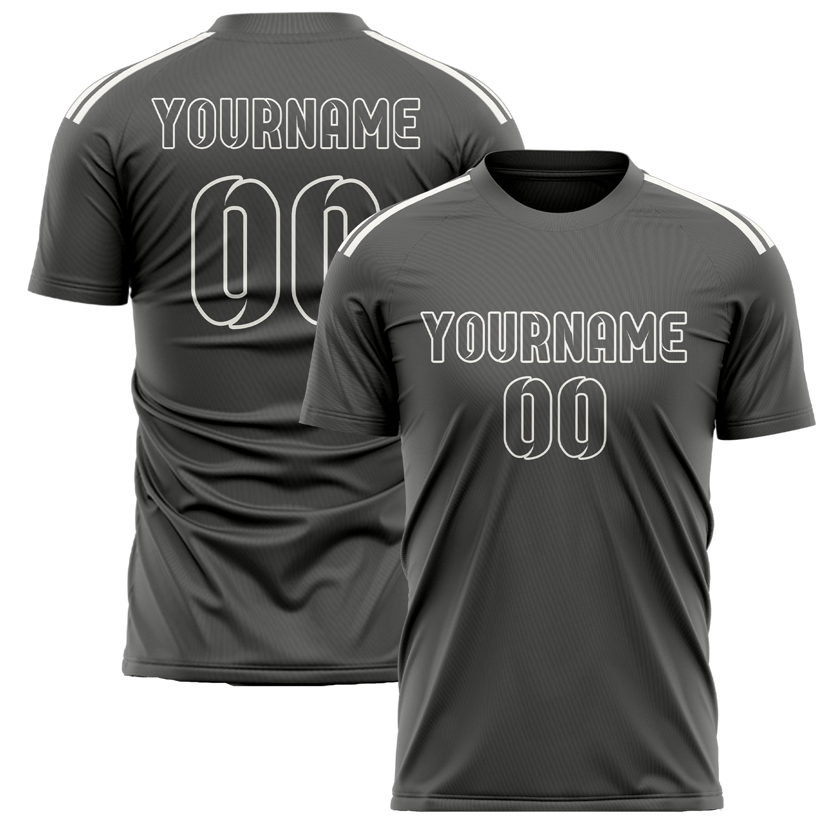 Custom Dark Grey Dark Grey Soccer Jersey