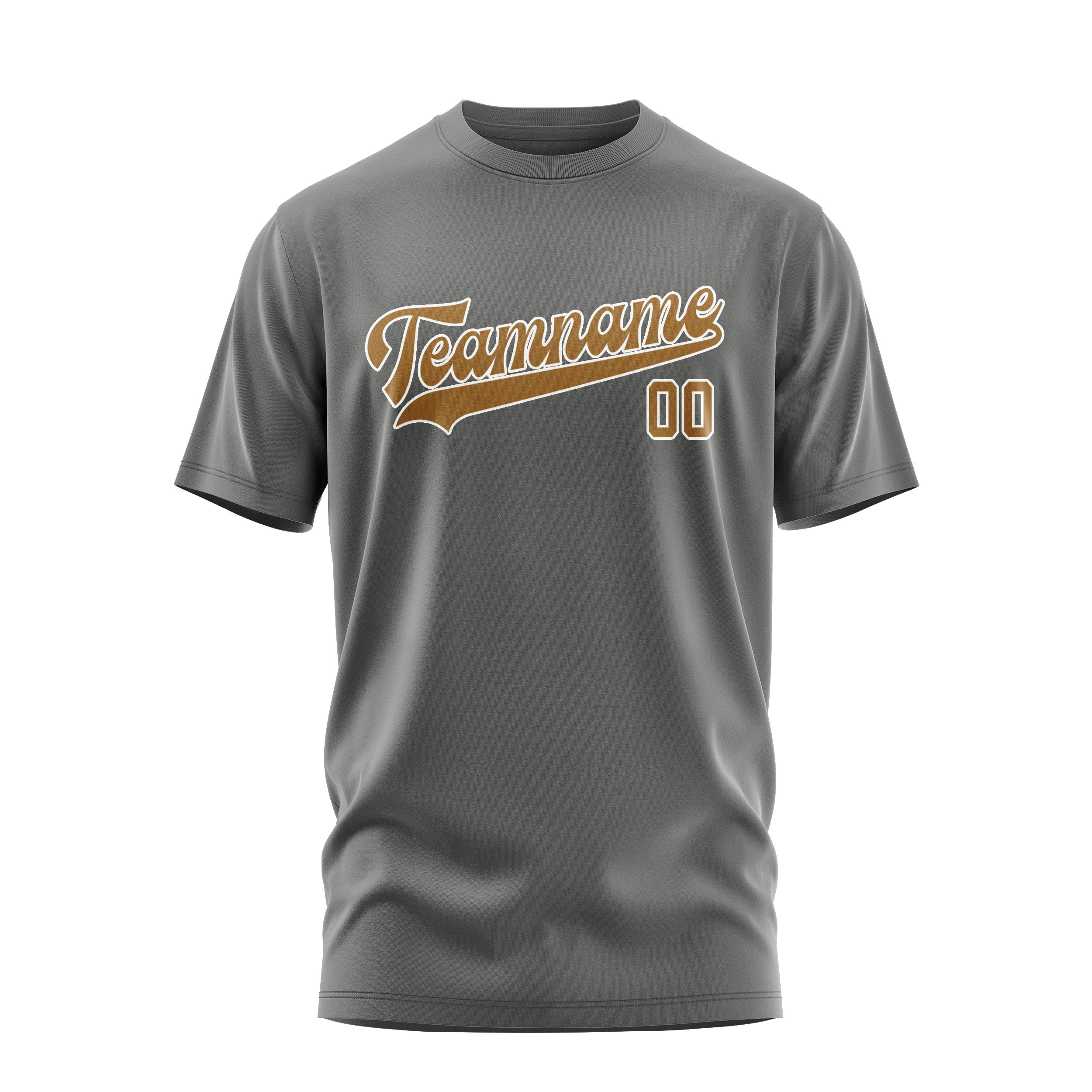 Custom Dark Grey Khaki T-Shirt