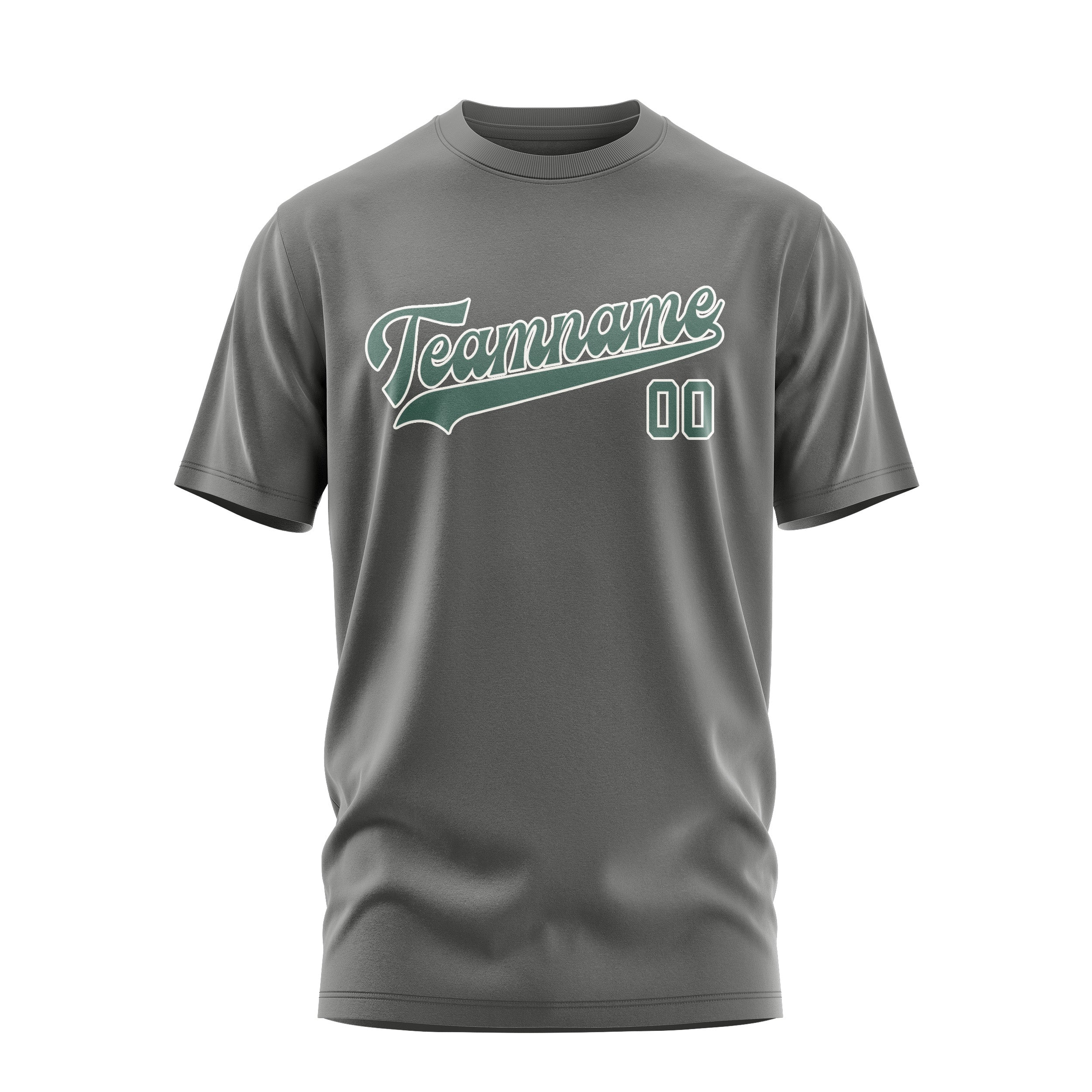 Custom Dark Grey Blue Green T-Shirt