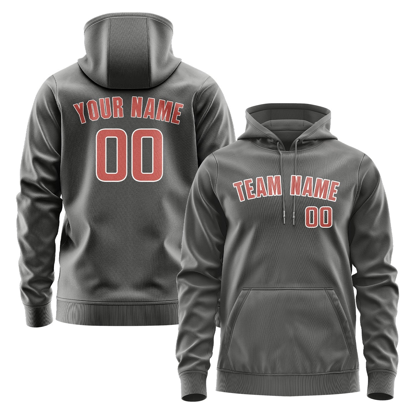 Custom Dark Grey Copper Rose Hoodie