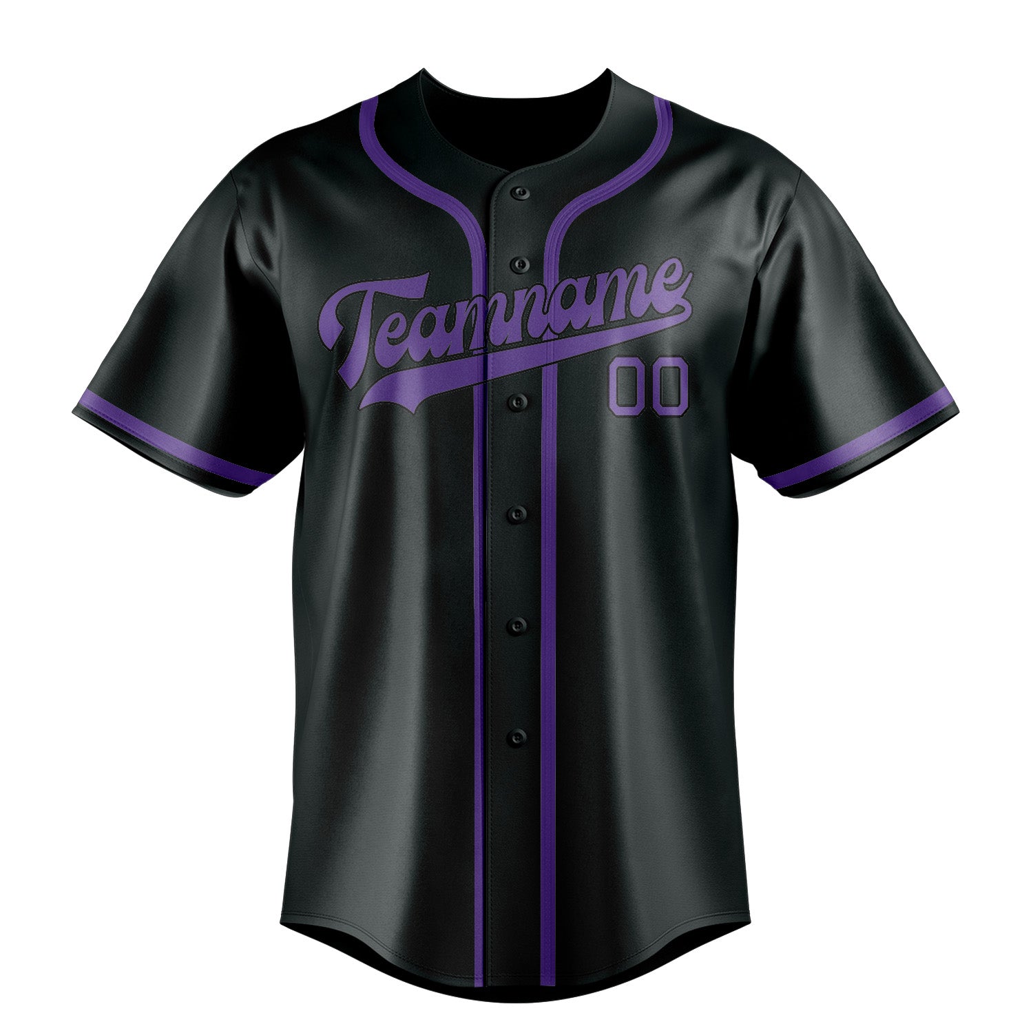 Custom Dark Grey Light Purple Baseball Jersey