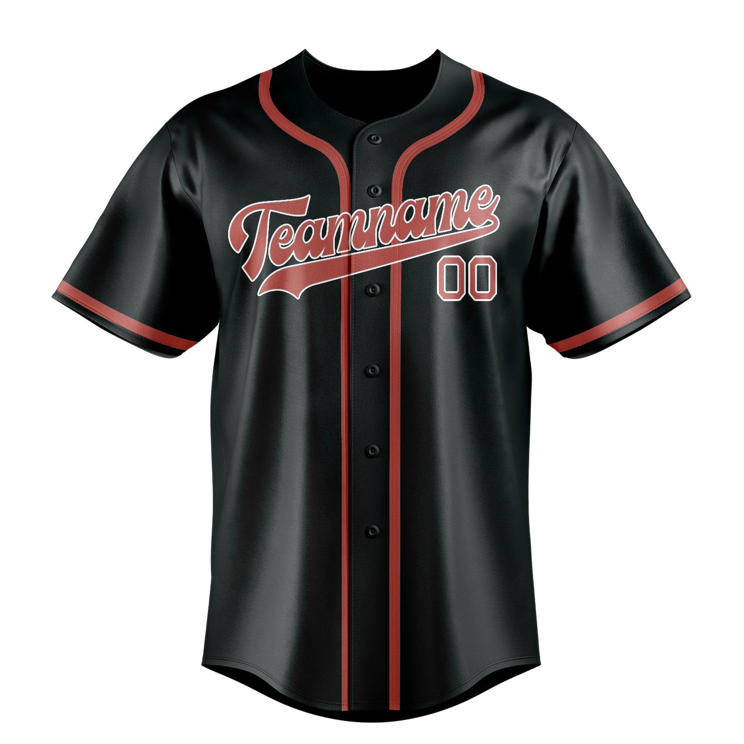 Custom Dark Grey Copper Rose Baseball Jersey