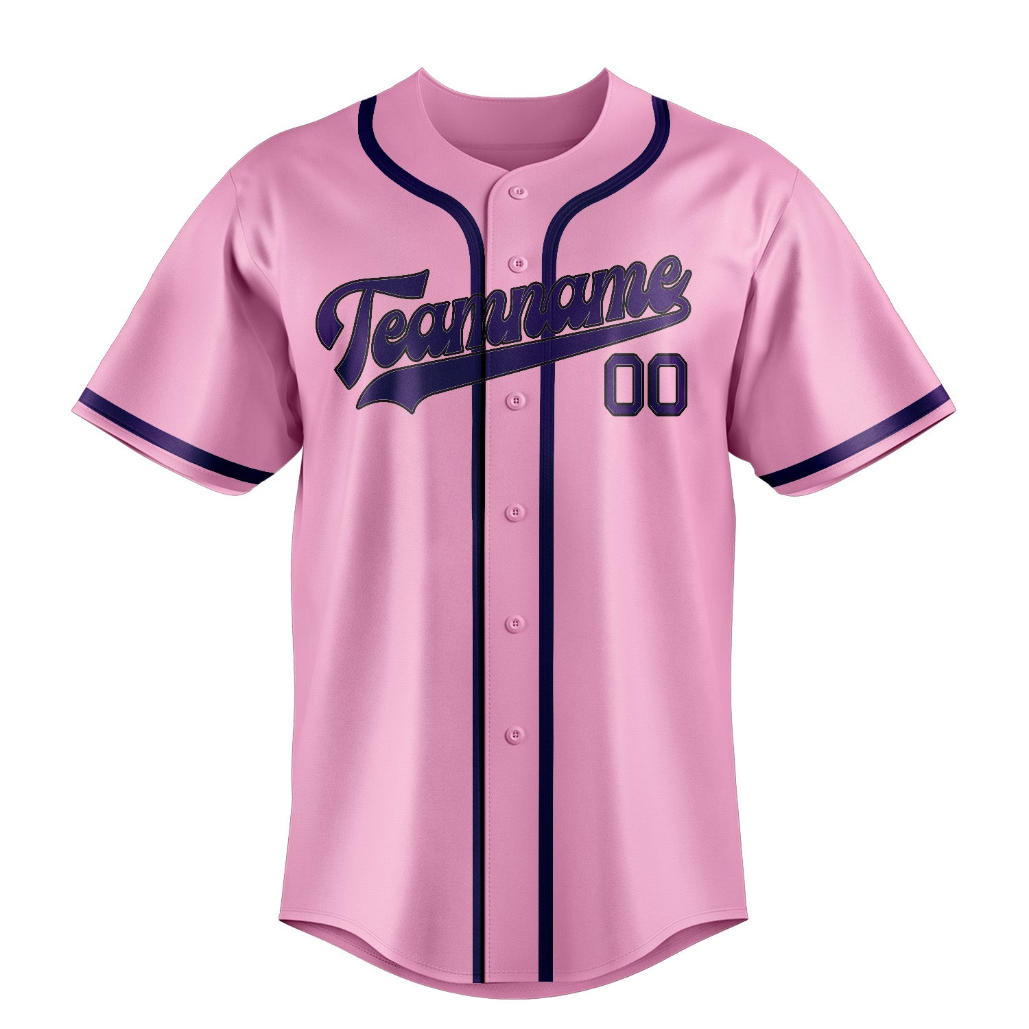 Custom Light Pink Purple Baseball Jersey