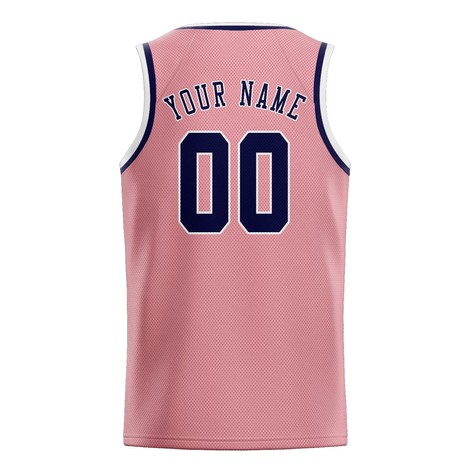 Custom Light Pink Navy Basketball Jersey