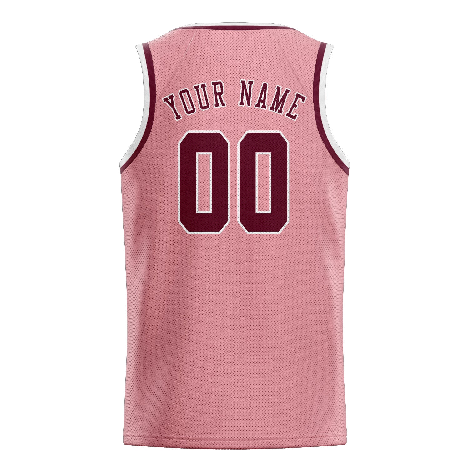 Custom Light Pink Crimson Red Basketball Jersey