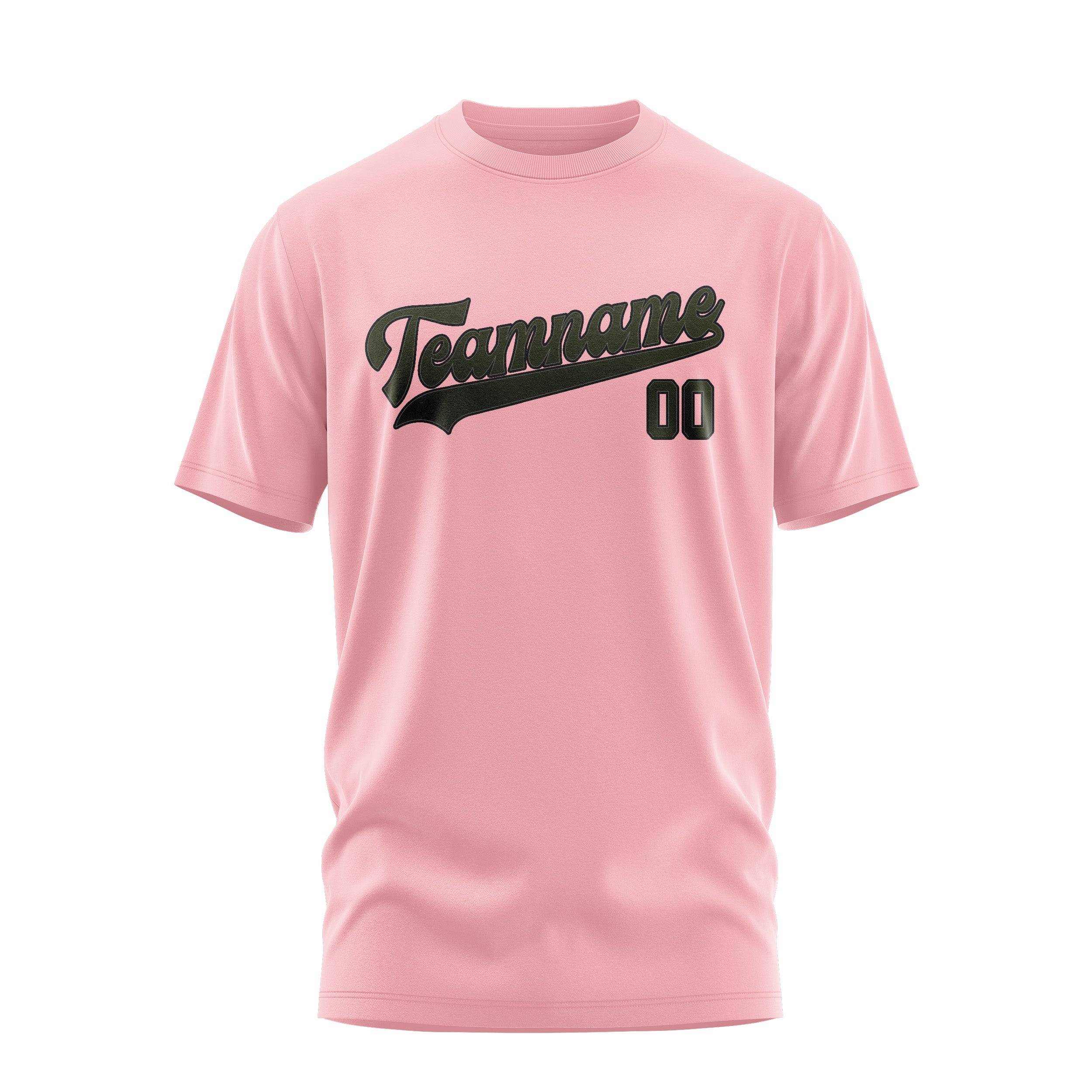 Custom Light Pink Olive T-Shirt