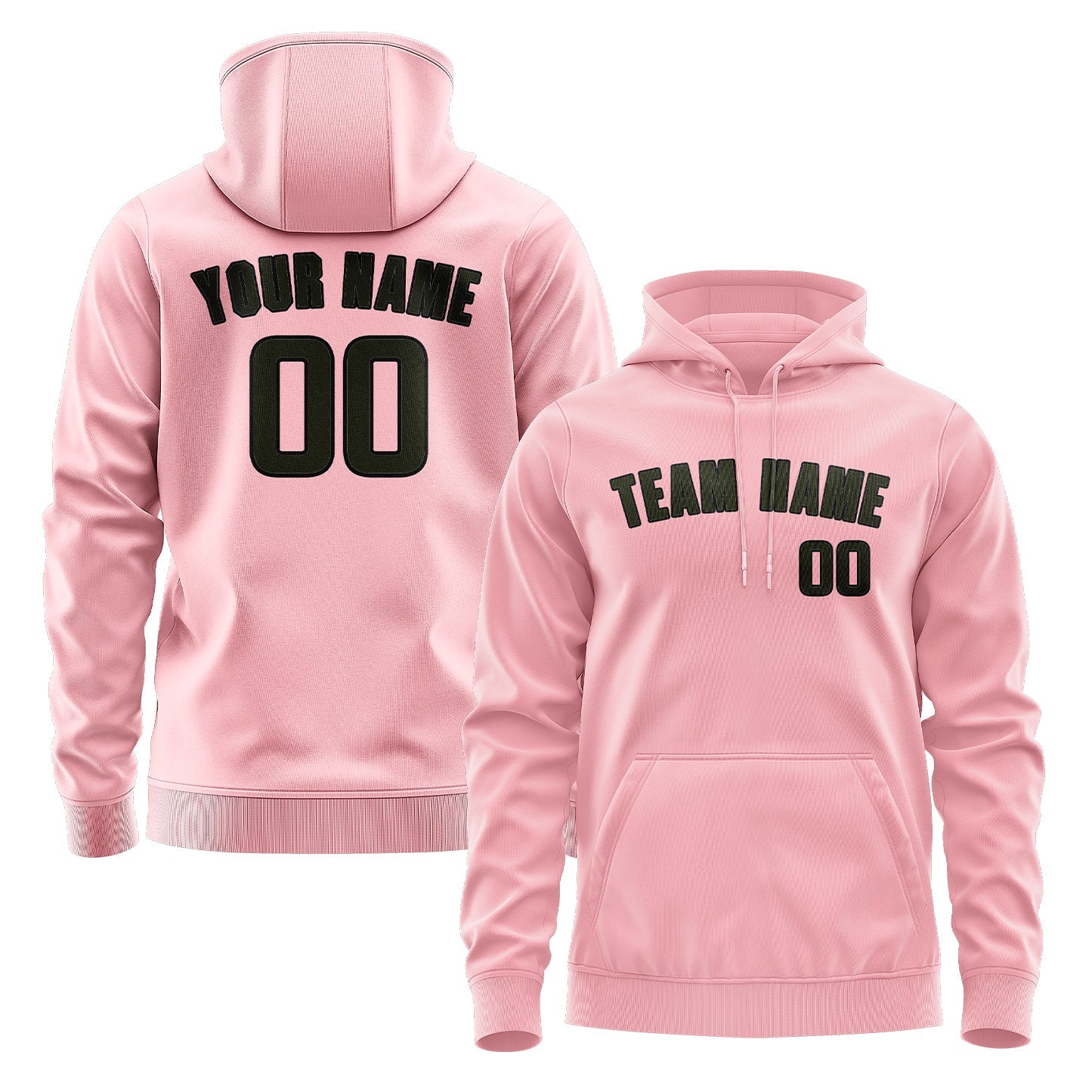 Custom Light Pink Olive Hoodie