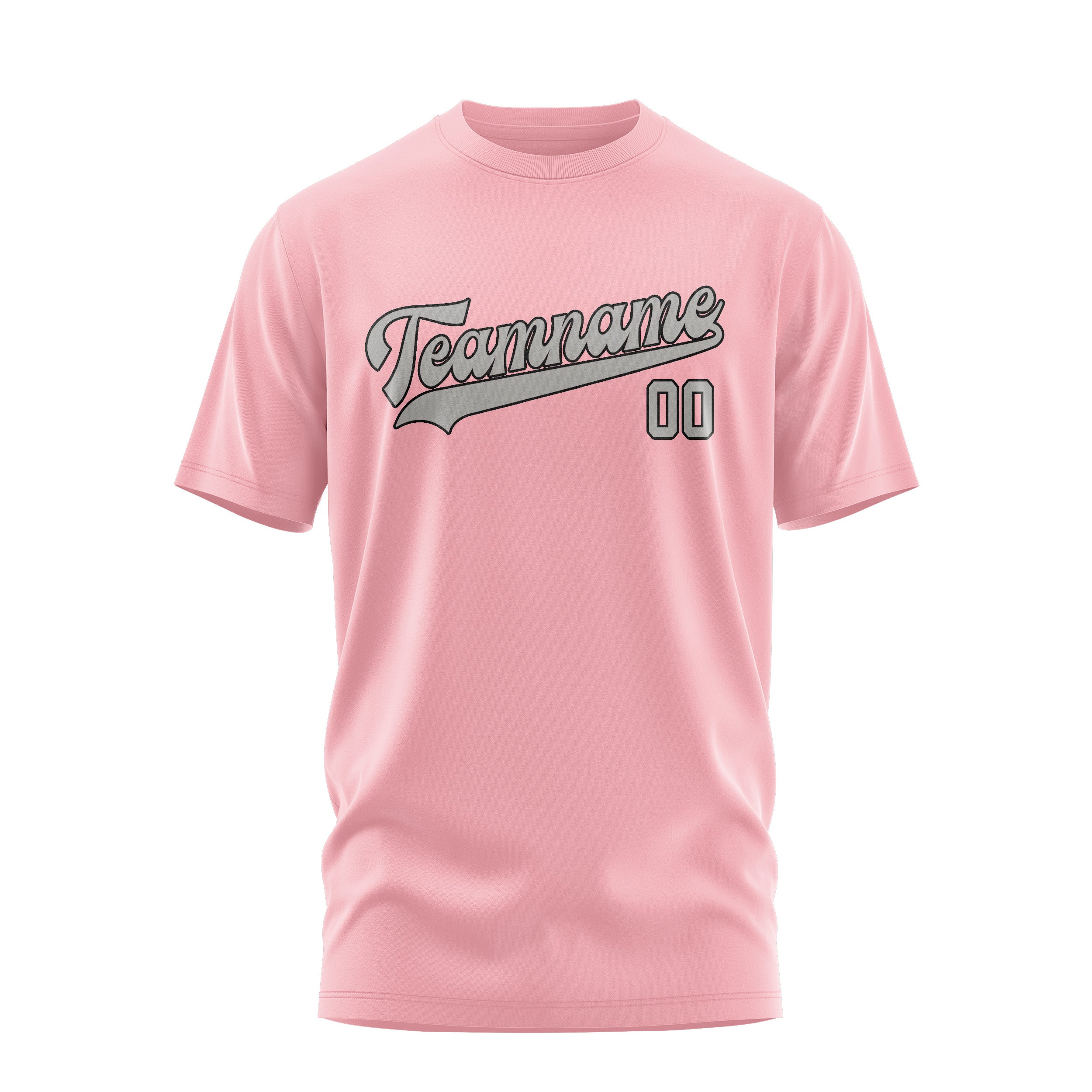 Custom Light Pink Gray T-Shirt