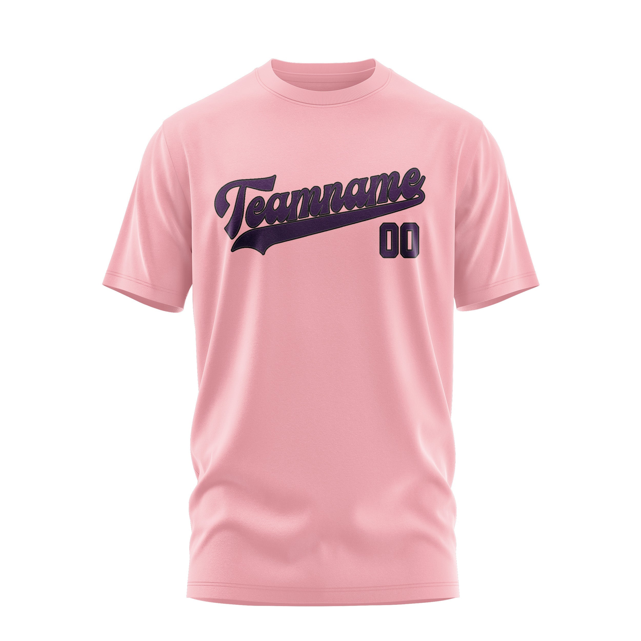 Custom Light Pink Purple T-Shirt
