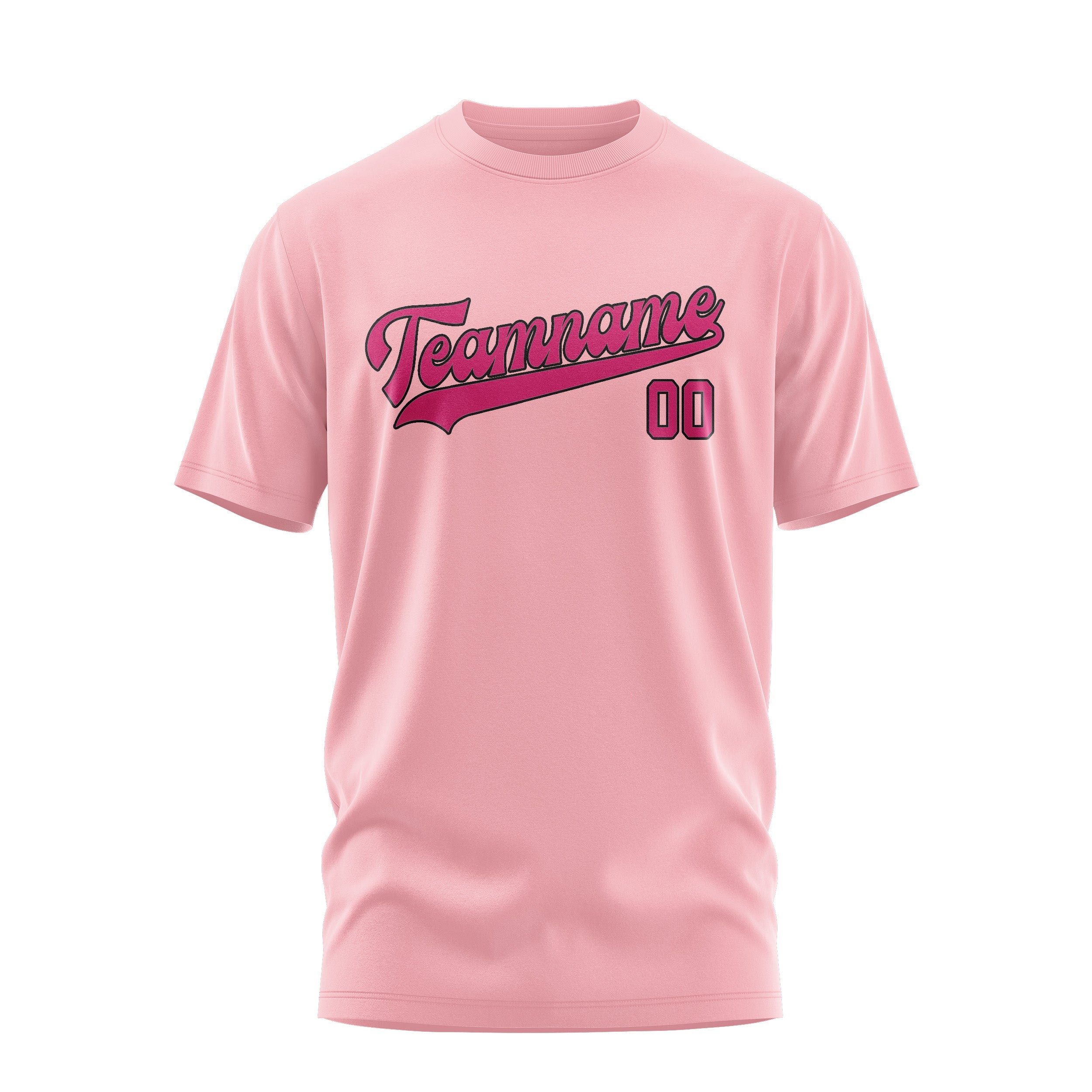 Custom Light Pink Pink T-Shirt