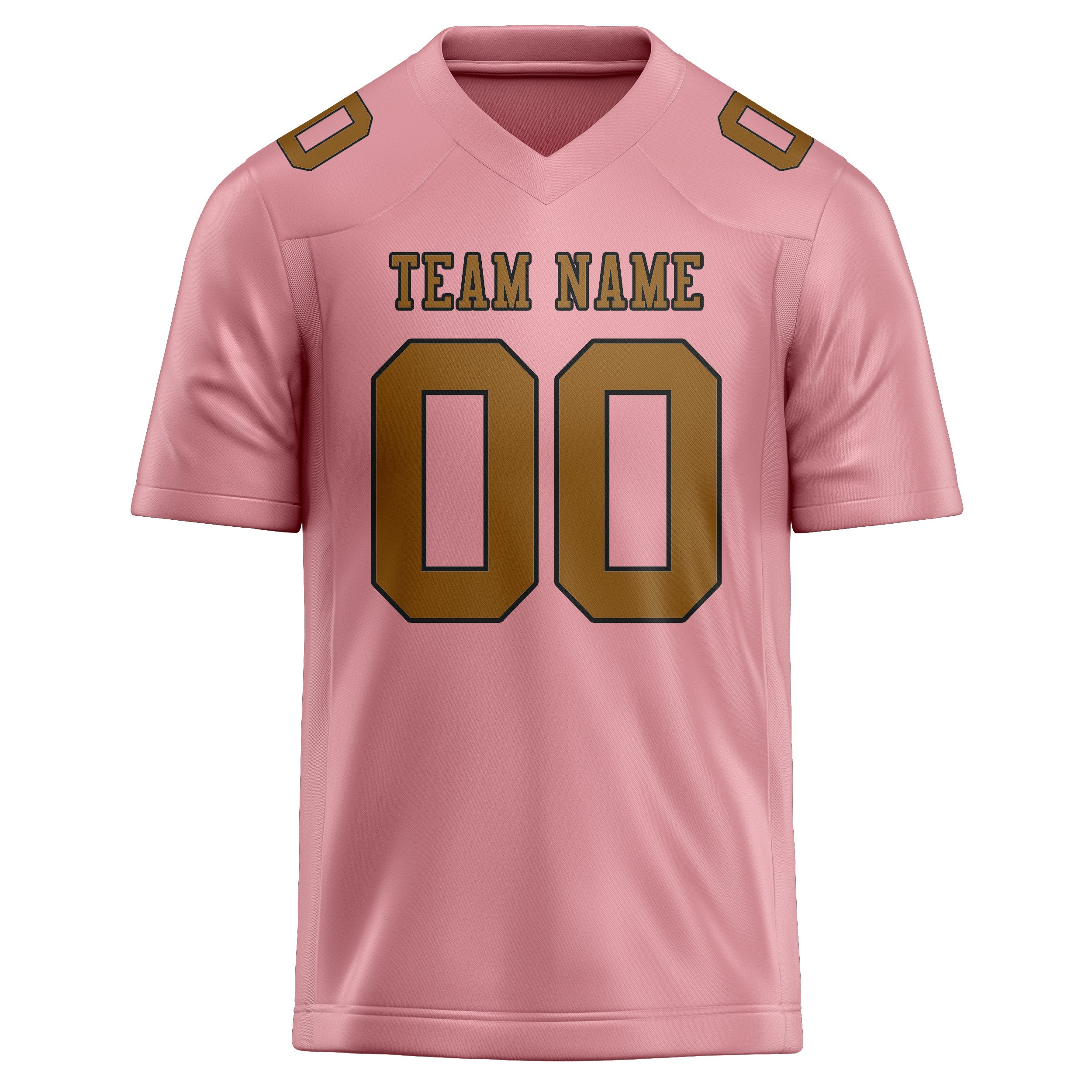 Custom Light Pink Khaki Football Jersey