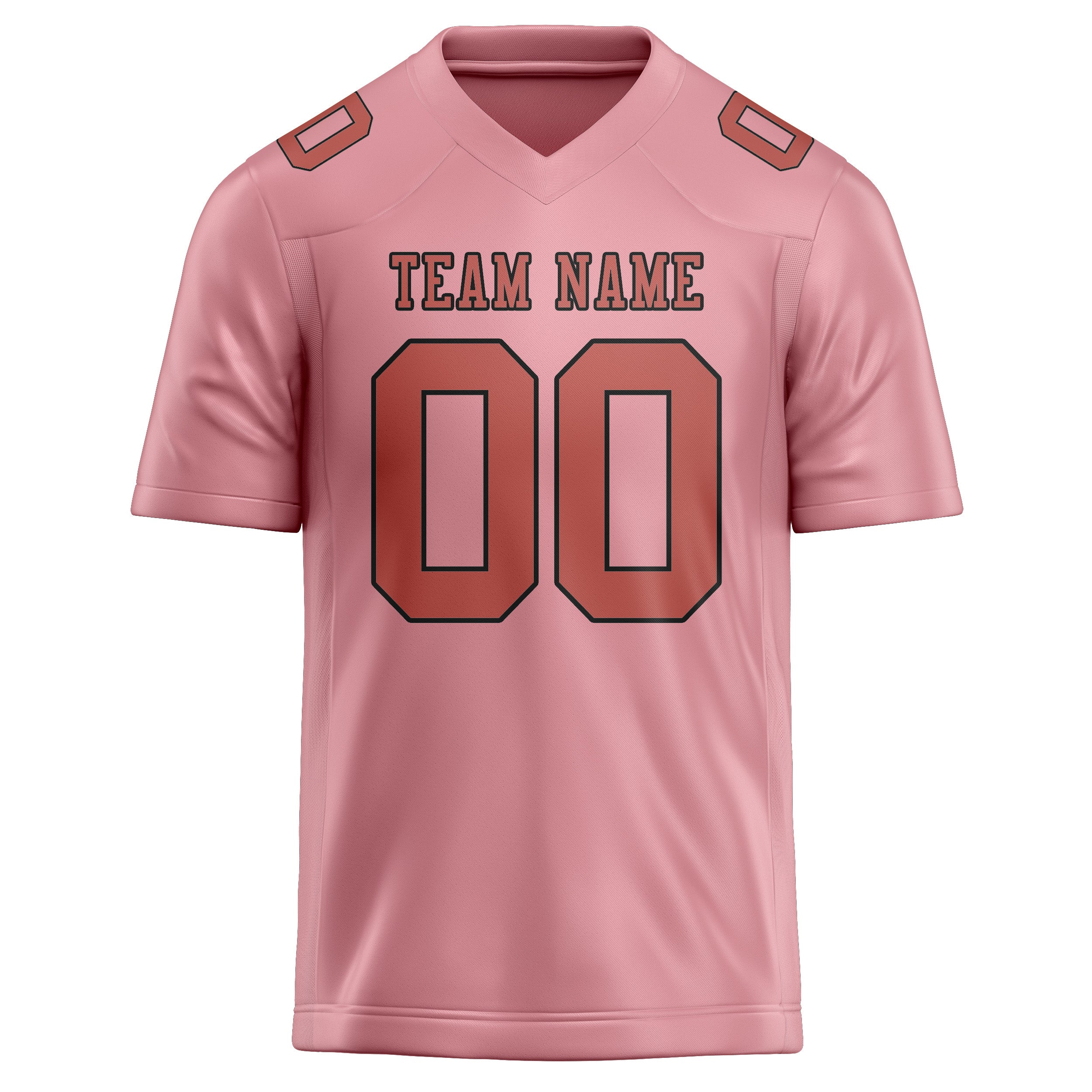 Custom Light Pink Copper Rose Football Jersey