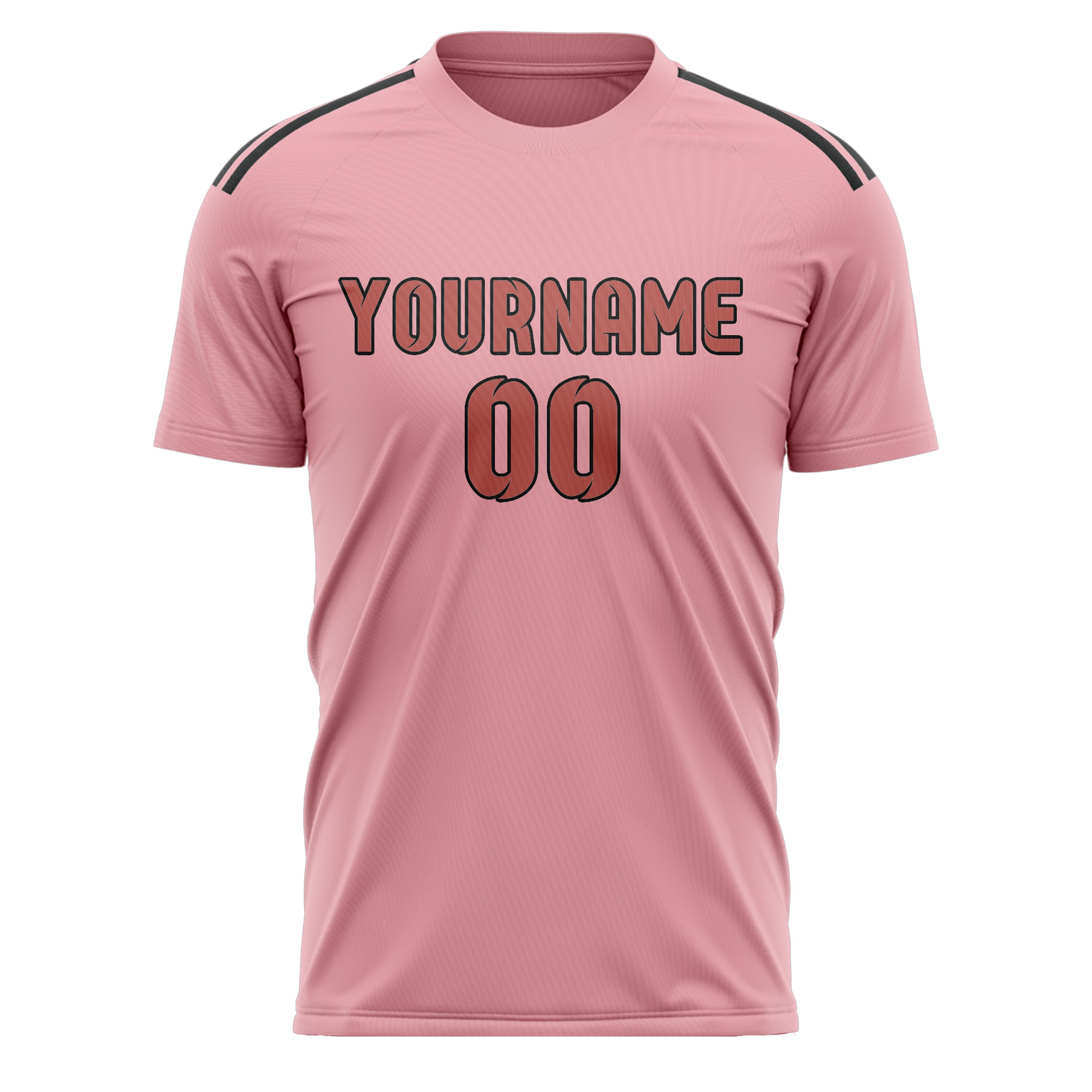 Custom Light Pink Copper Rose Soccer Jersey
