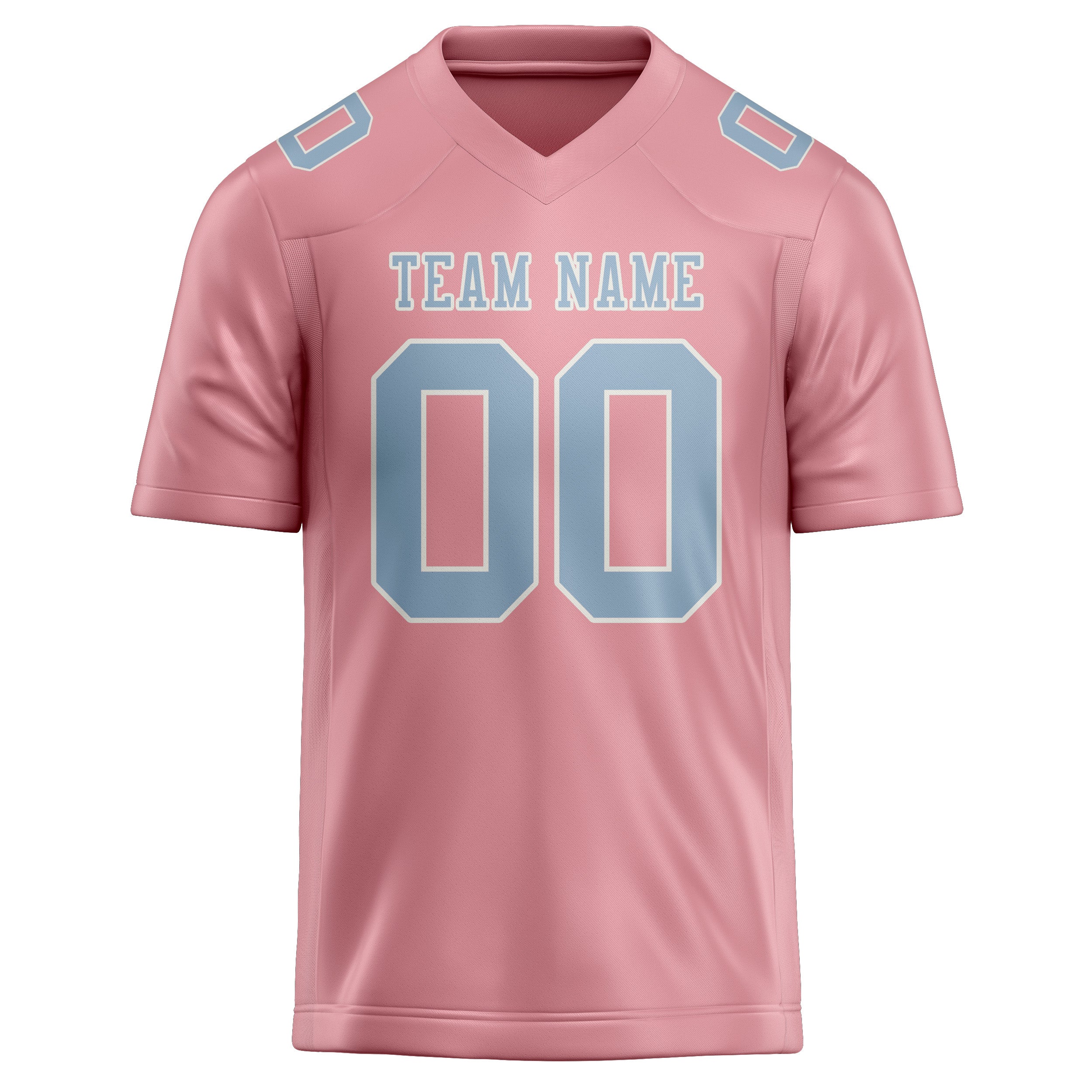 Custom Light Pink Light Blue Football Jersey