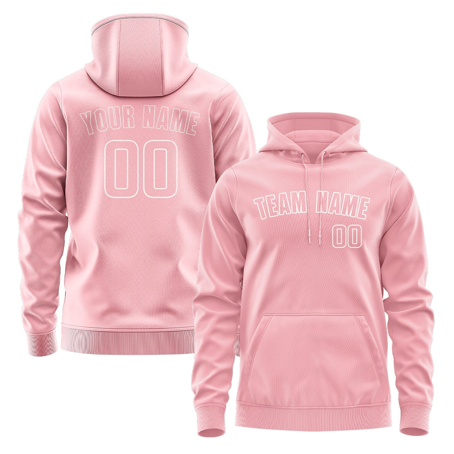 Custom Light Pink Light Pink Hoodie