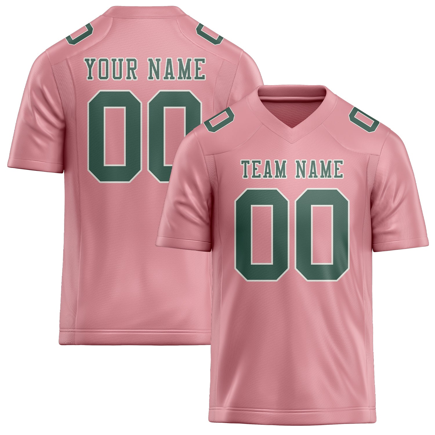 Custom Light Pink Blue Green Football Jersey