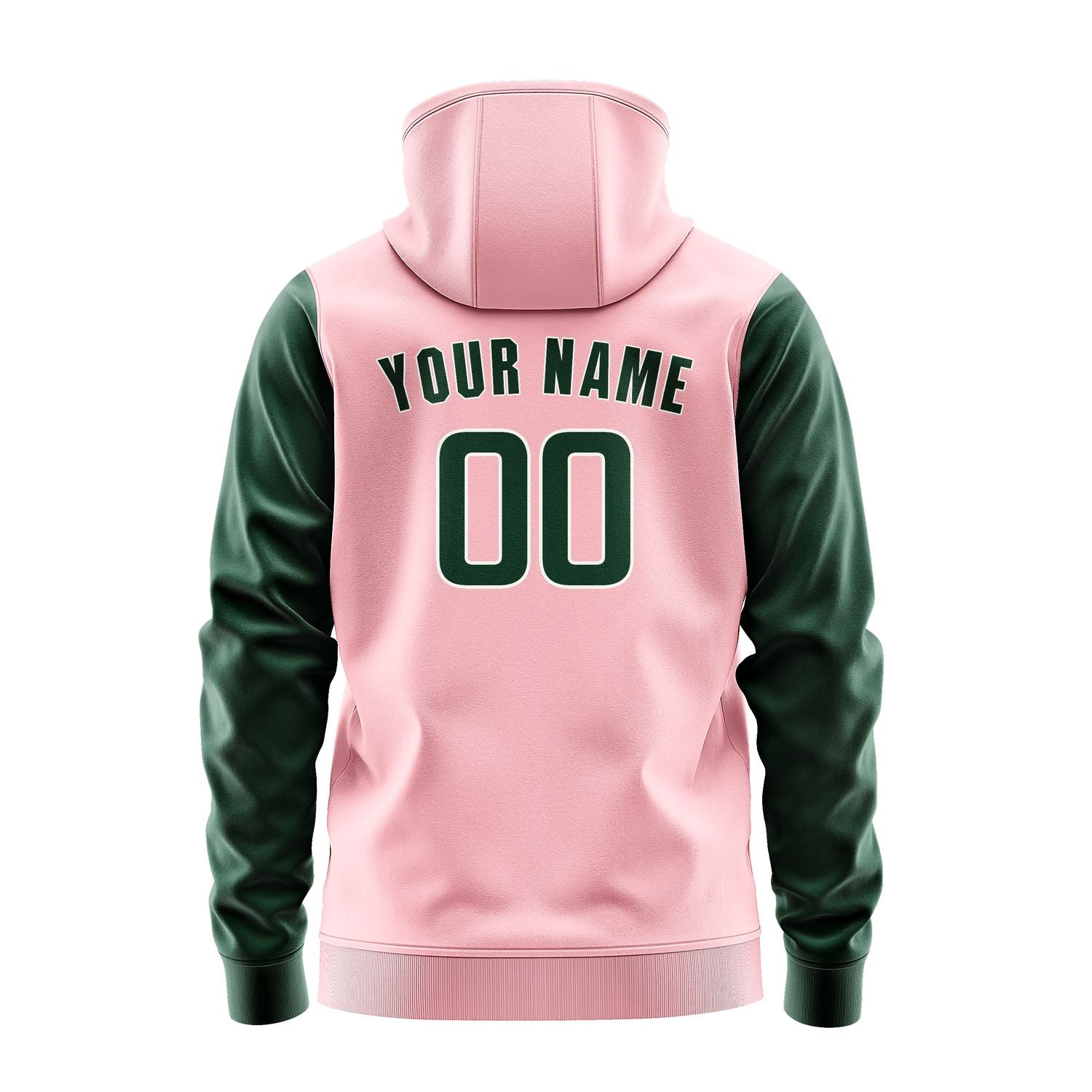 Custom Light Pink Green Hoodie 2121050521B31805