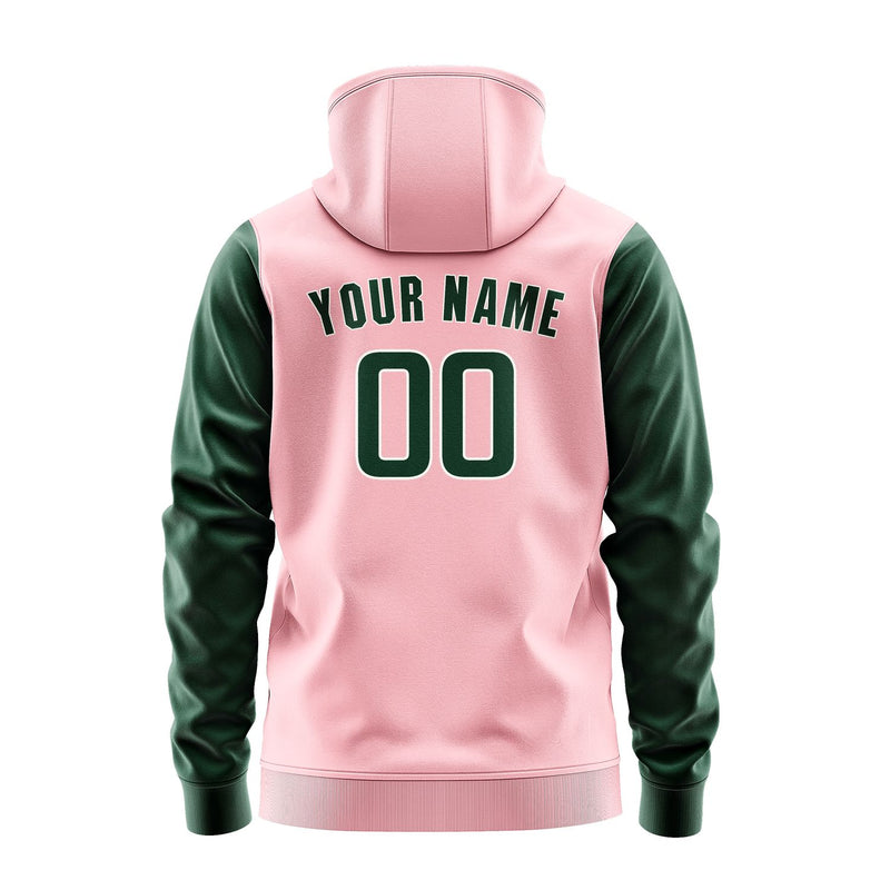 Custom Light Pink Green Hoodie 2121050521B31805