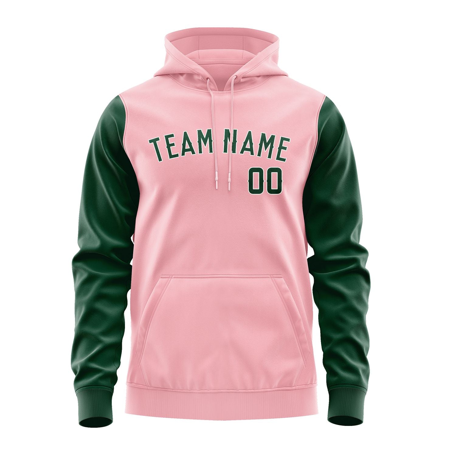 Custom Light Pink Green Hoodie 2121050521B31805