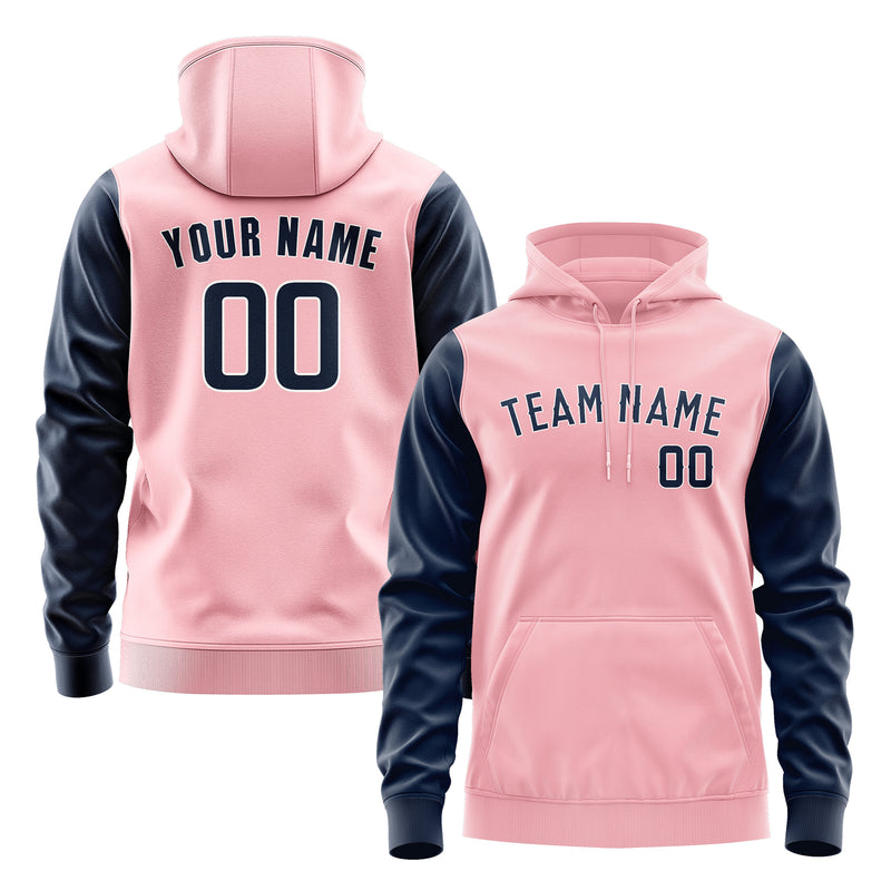 Custom Light Pink Blue Hoodie 2121101021B31810