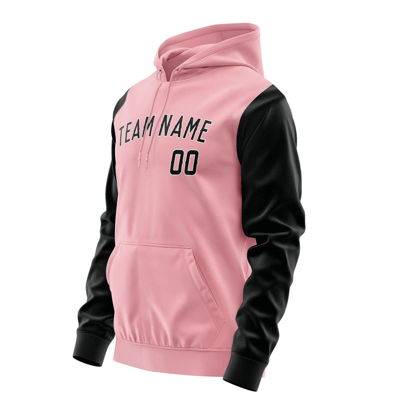 Custom Light Pink Black Hoodie 2121171721B31817