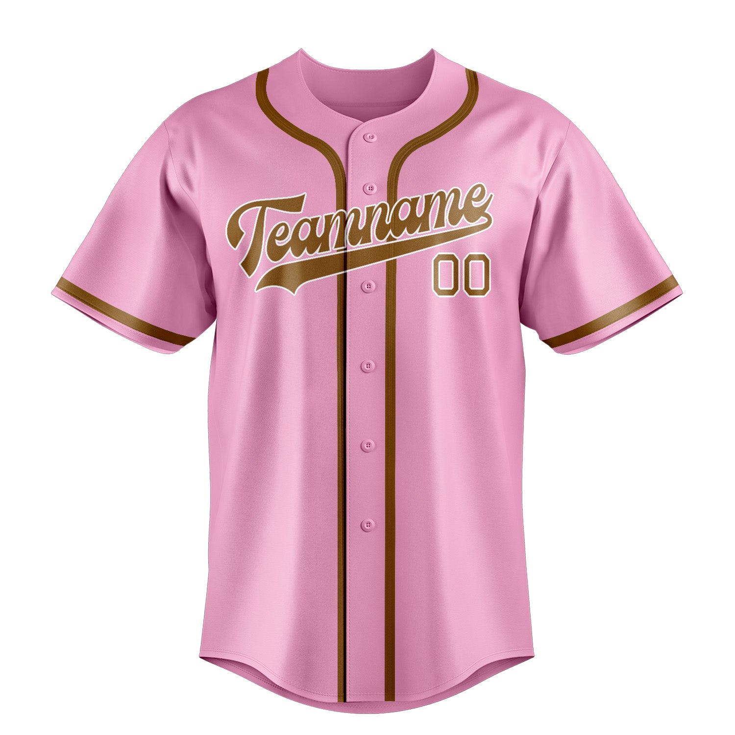Custom Light Pink Khaki Baseball Jersey