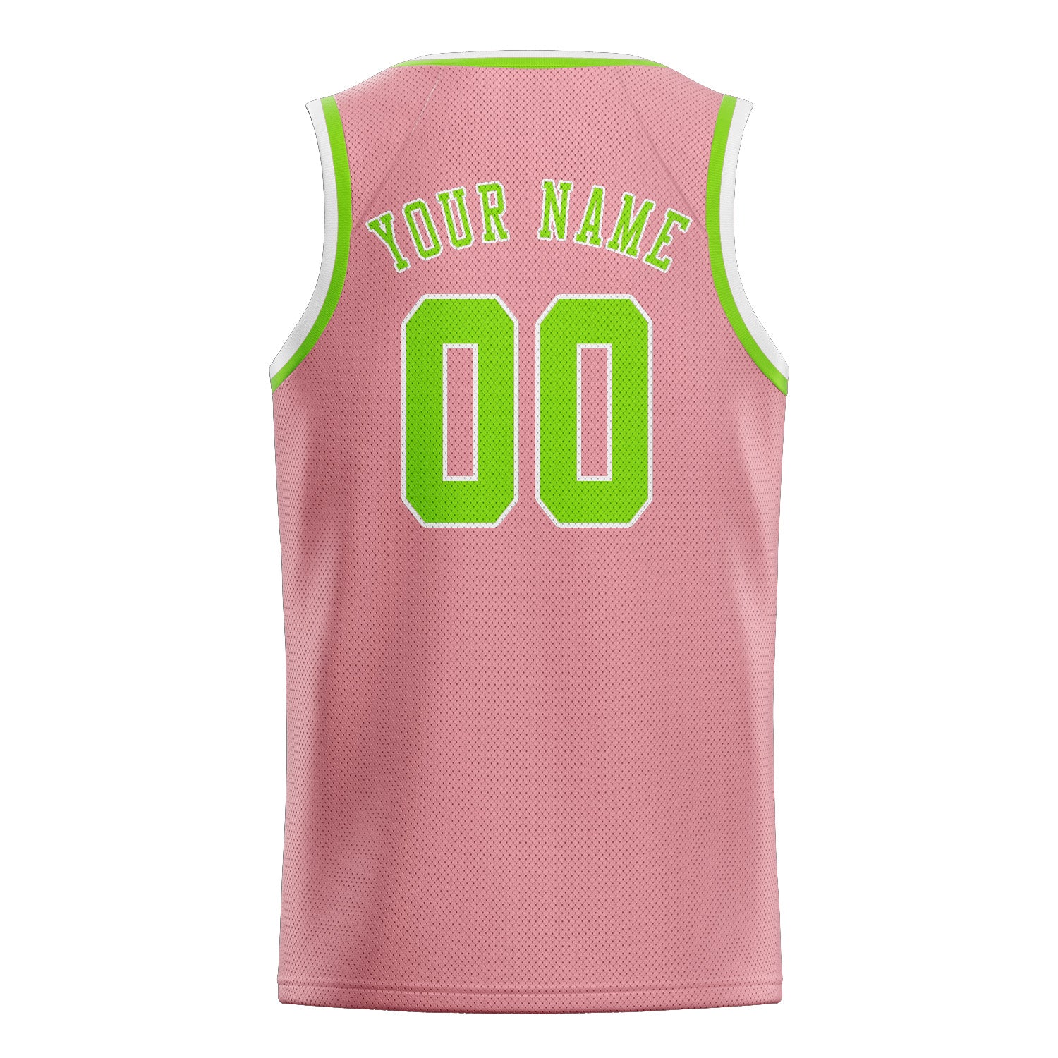 Custom Light Pink Emerald Green Basketball Jersey