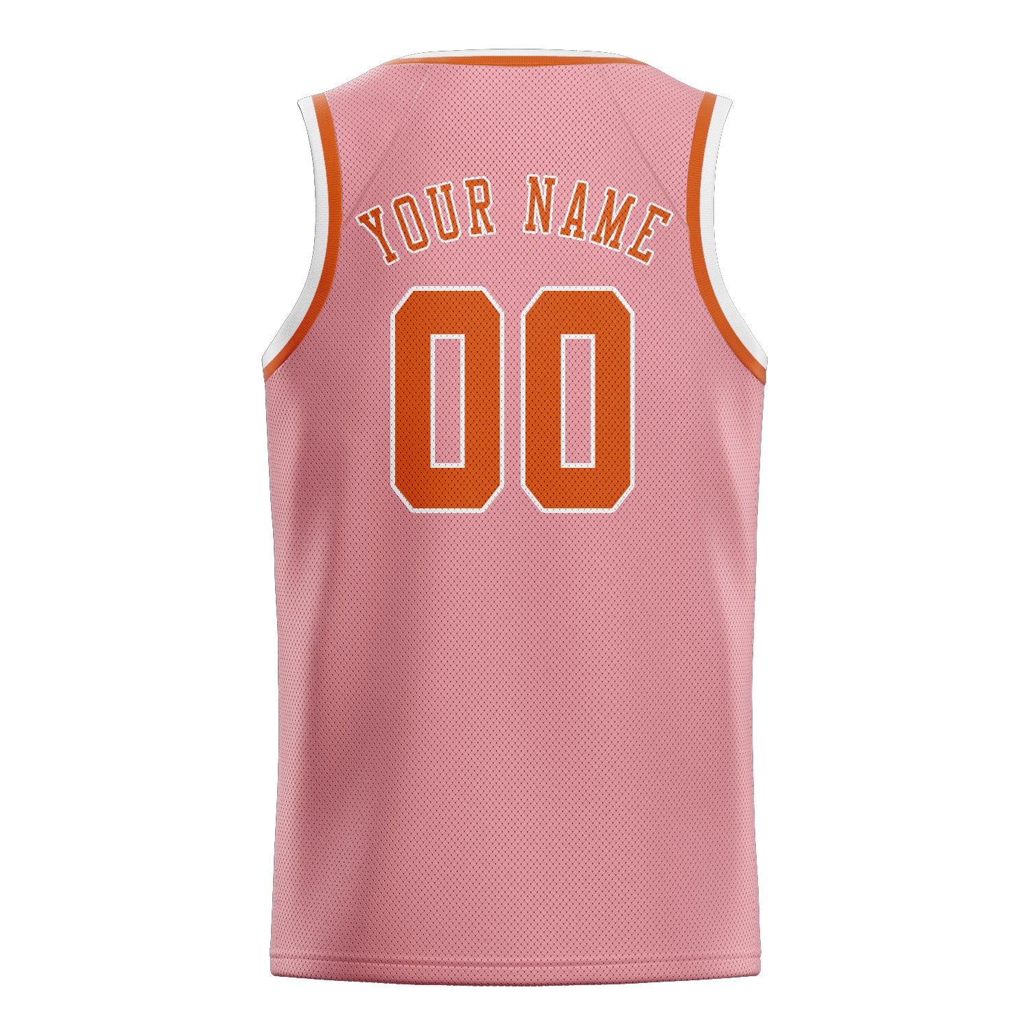 Custom Light Pink Orange Basketball Jersey