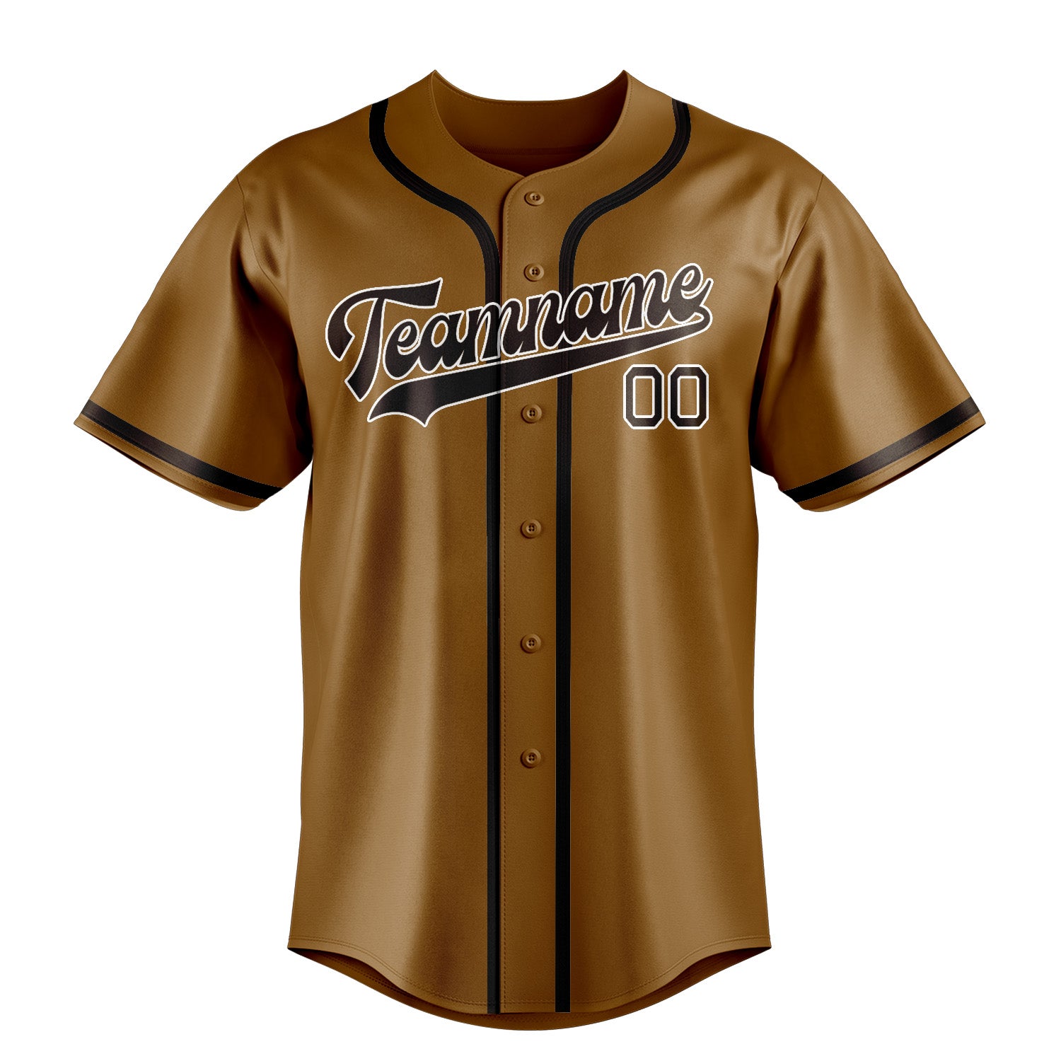 Custom Khaki Brown Baseball Jersey