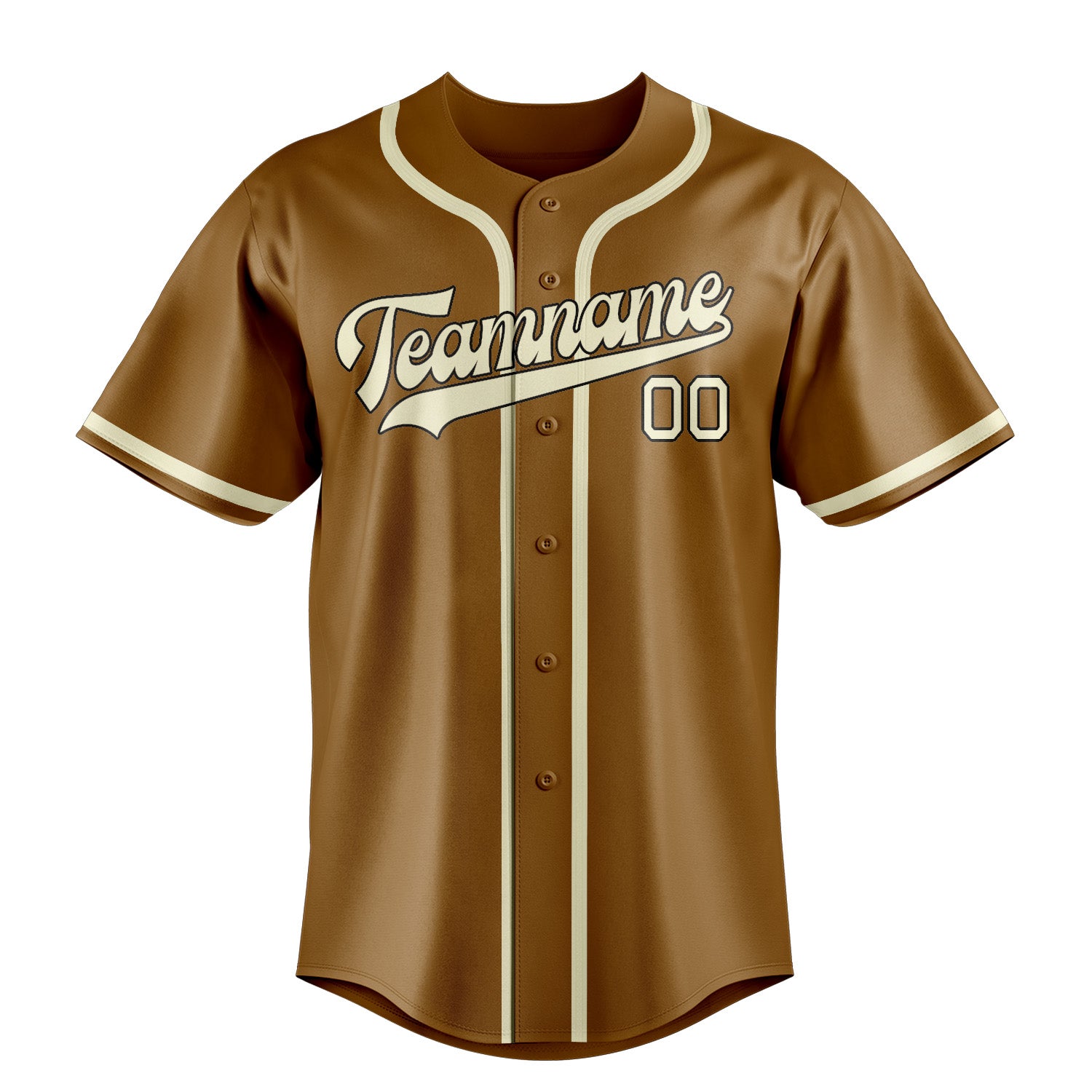 Custom Khaki Cream Baseball Jersey