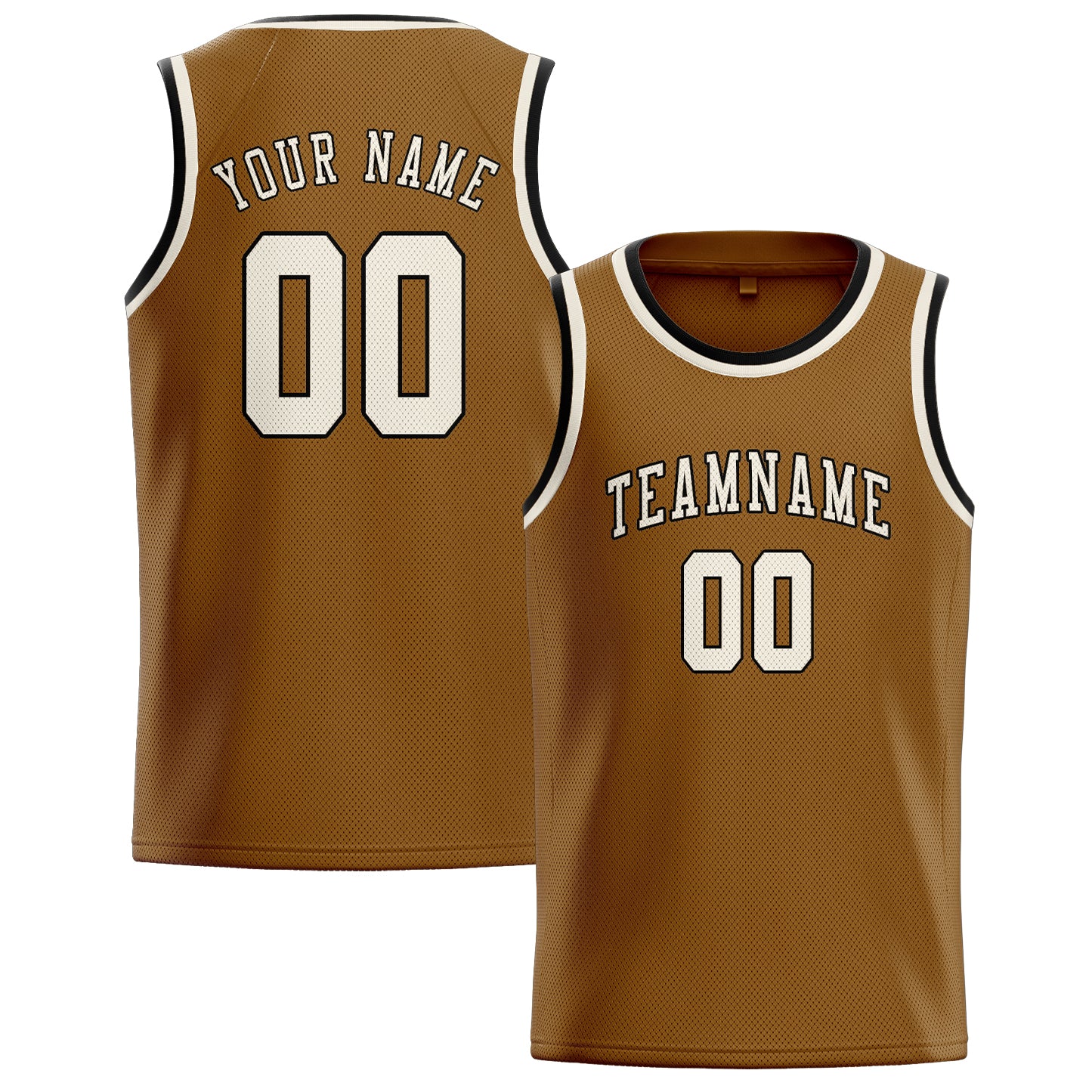 Custom Khaki Cream Basketball Jersey