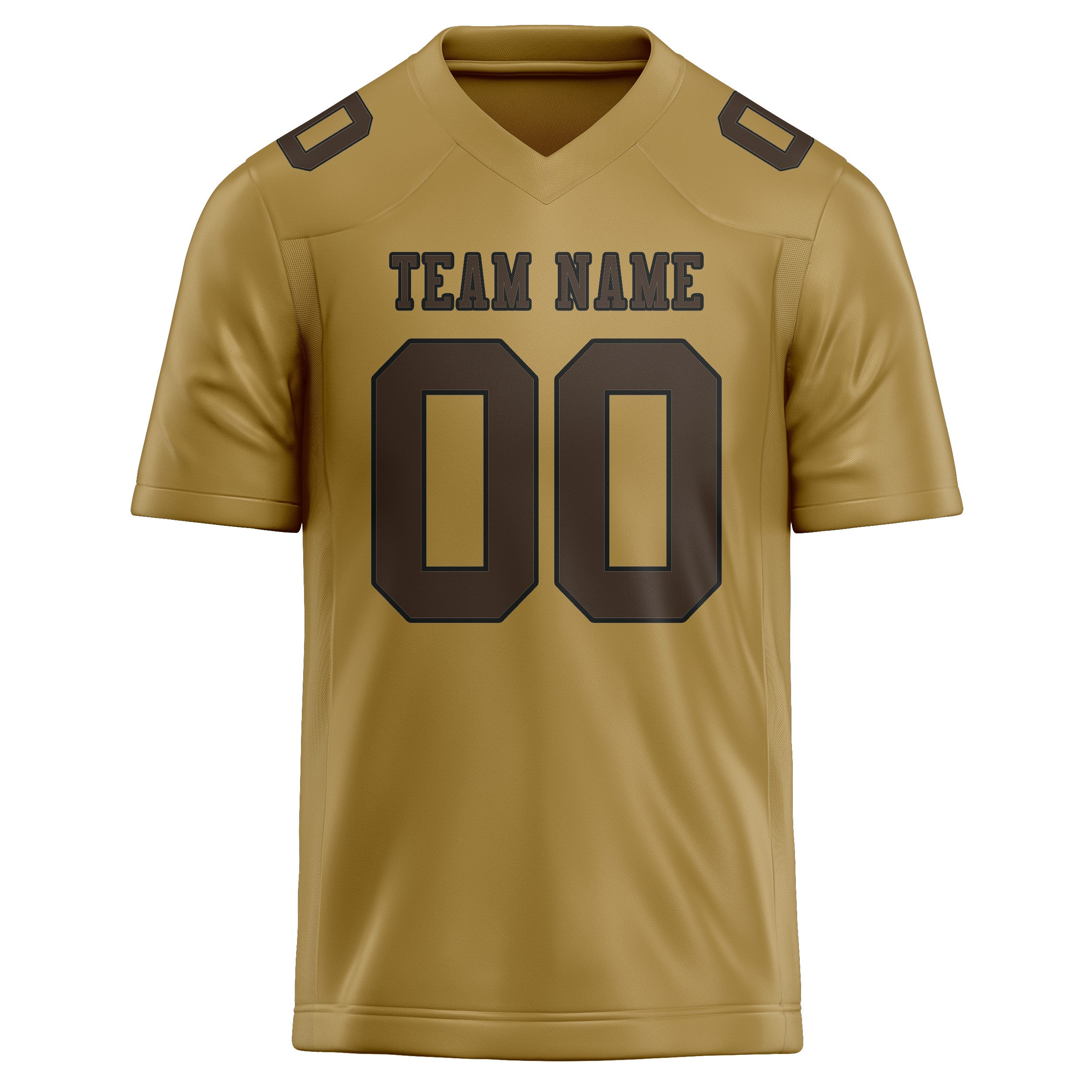 Custom Khaki Brown Football Jersey