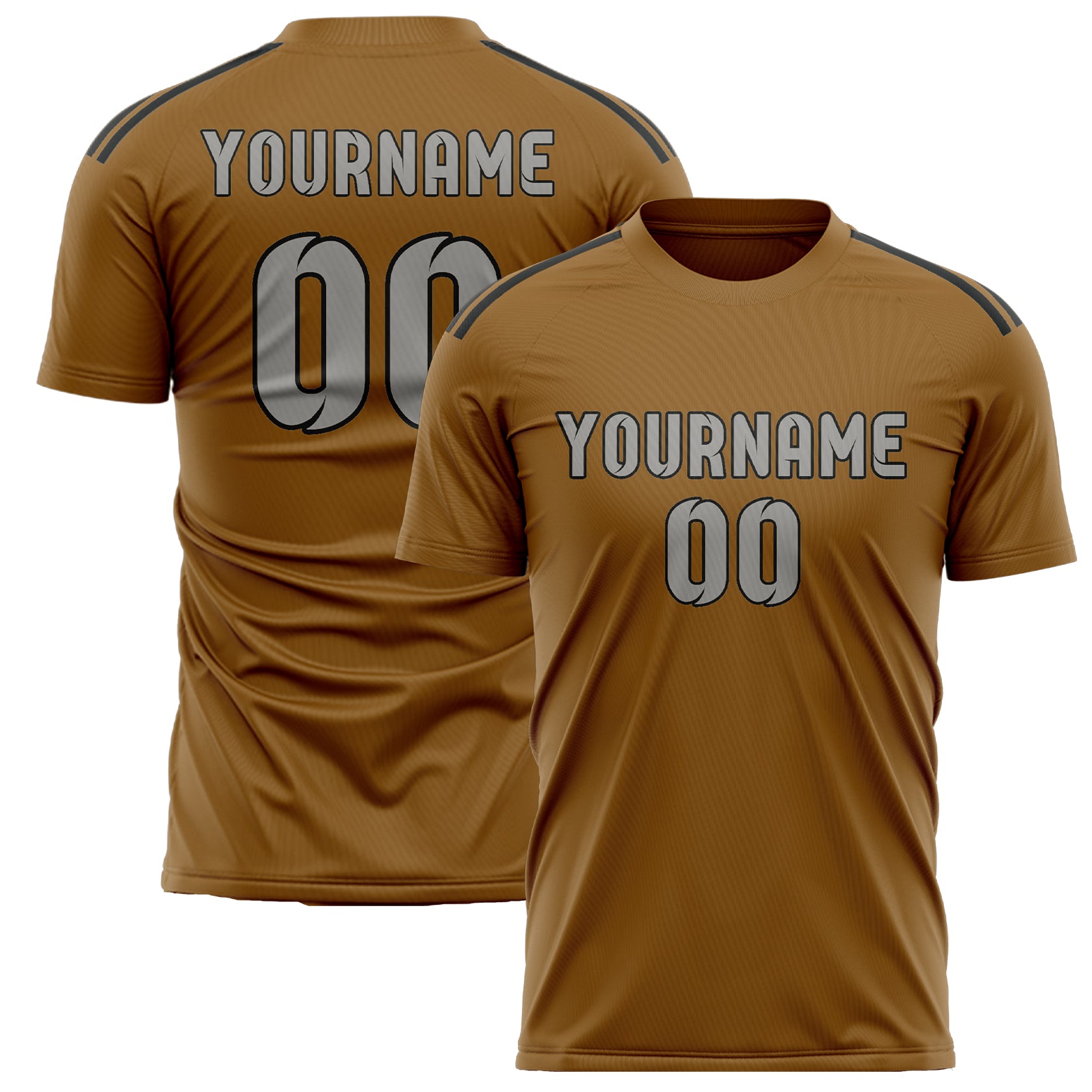 Custom Khaki Gray Soccer Jersey